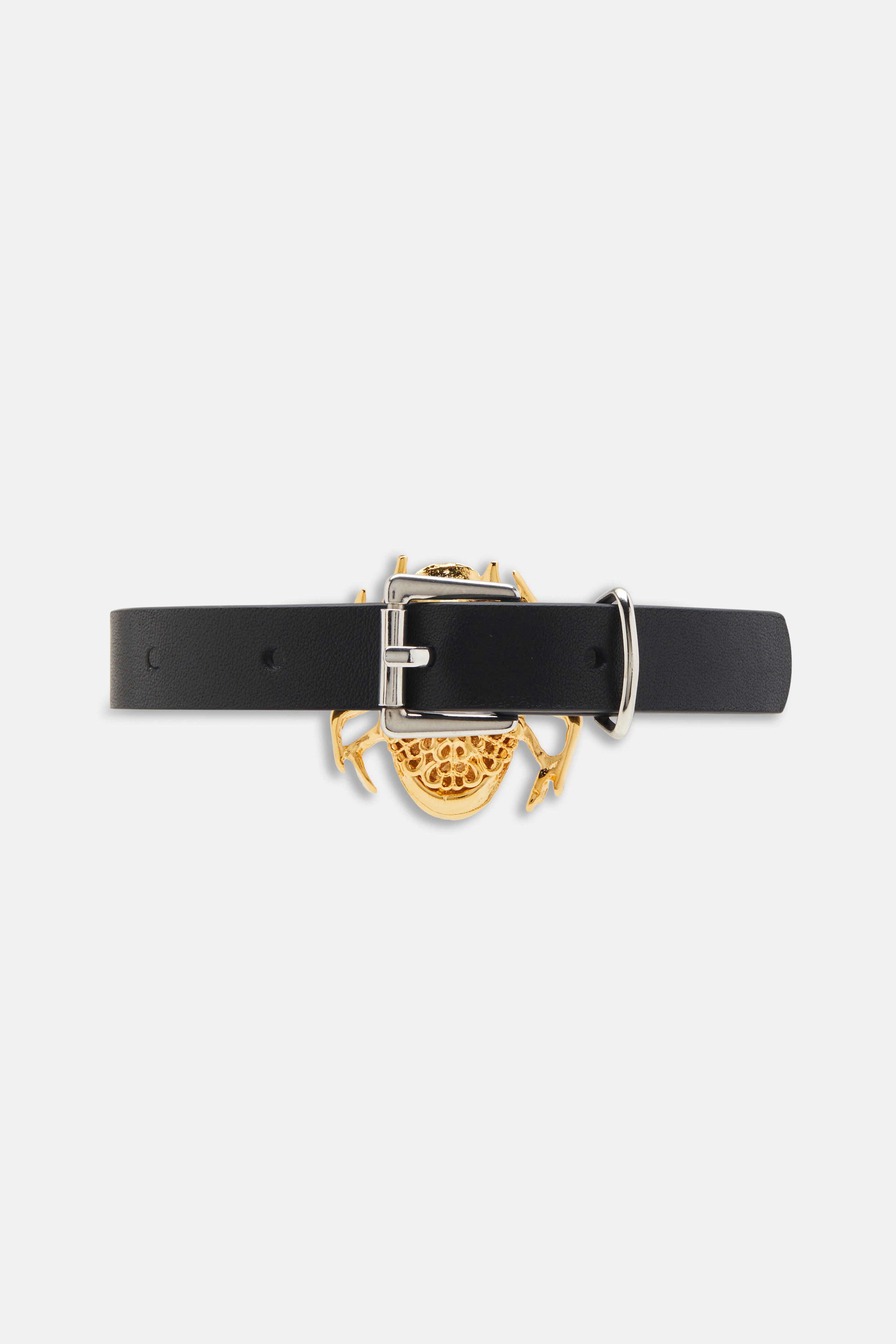 LEATHER CHOKER WITH SPIDER