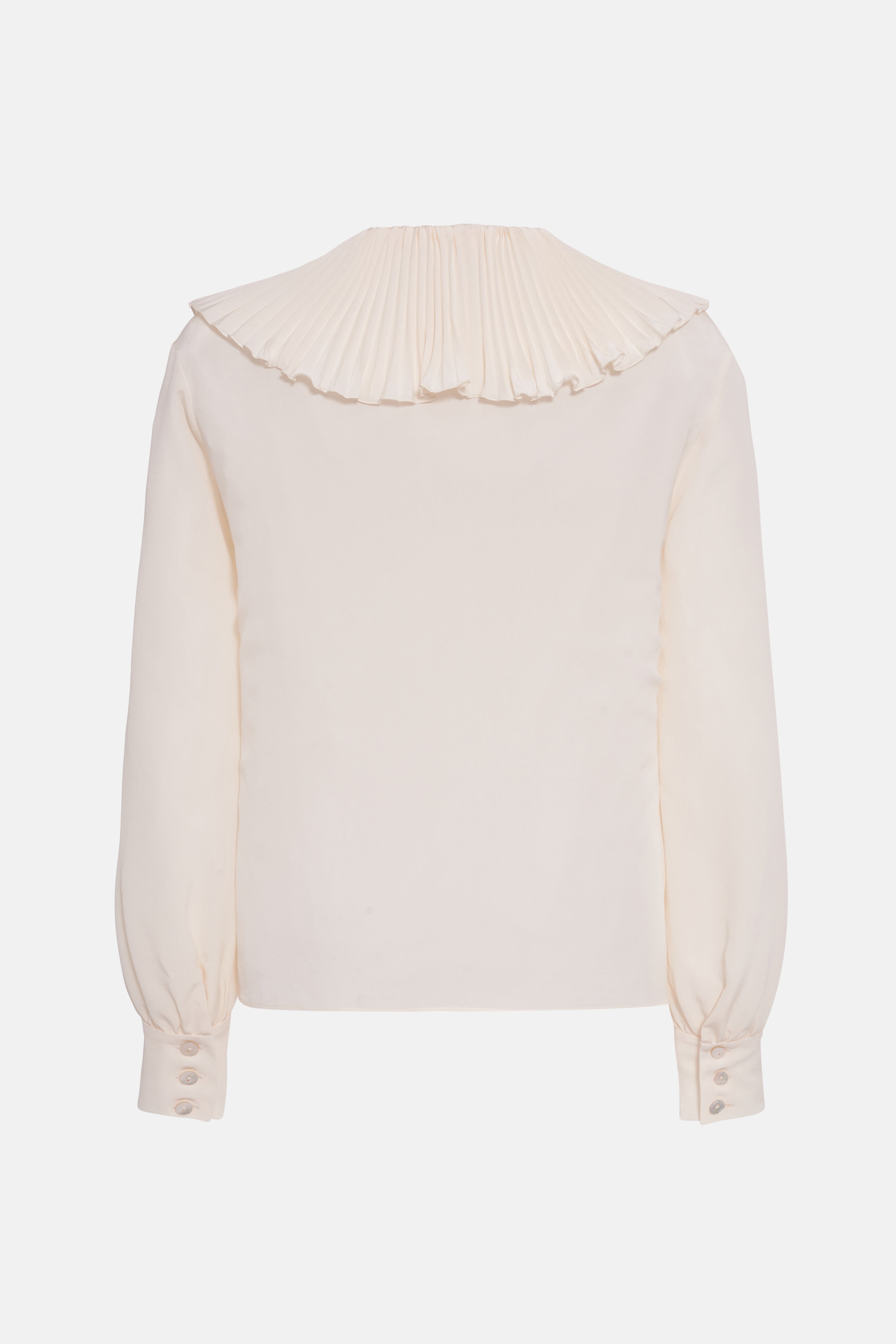 SILK BLOUSE WITH PLEATED COLLAR
