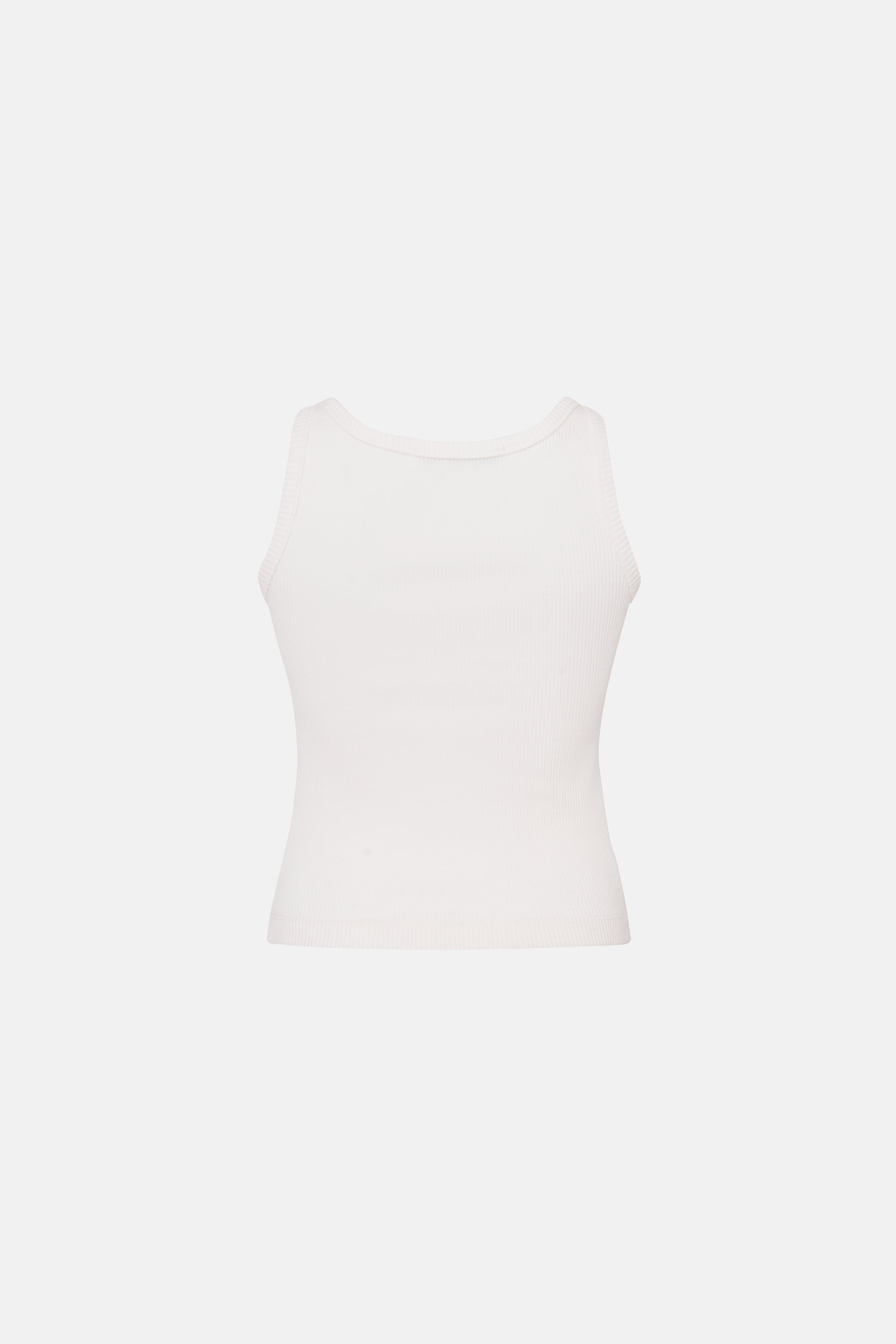 RIBBED JERSEY TANK TOP WITH PATCH