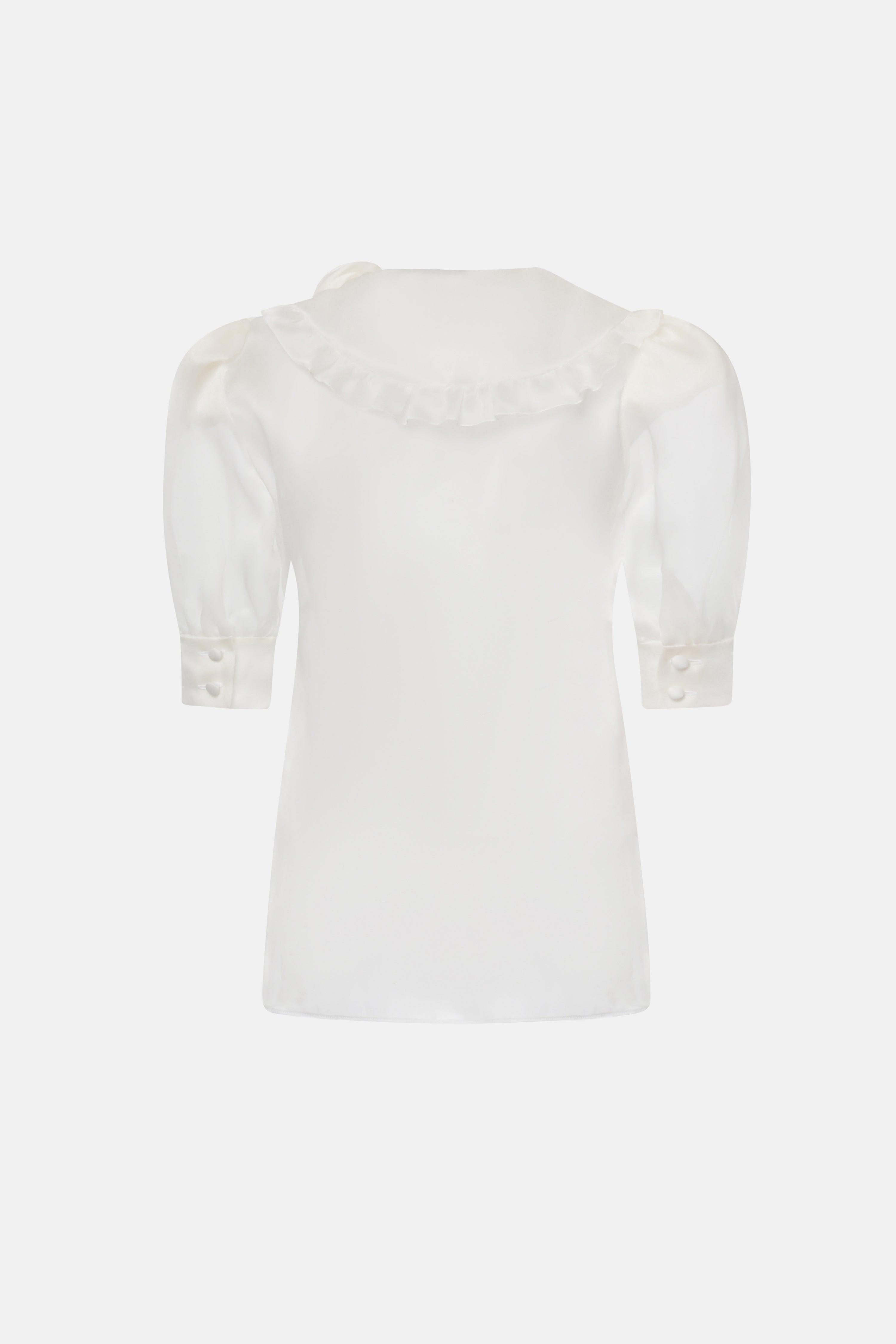 SILK ORGANZA BLOUSE WITH ROSE DETAILS