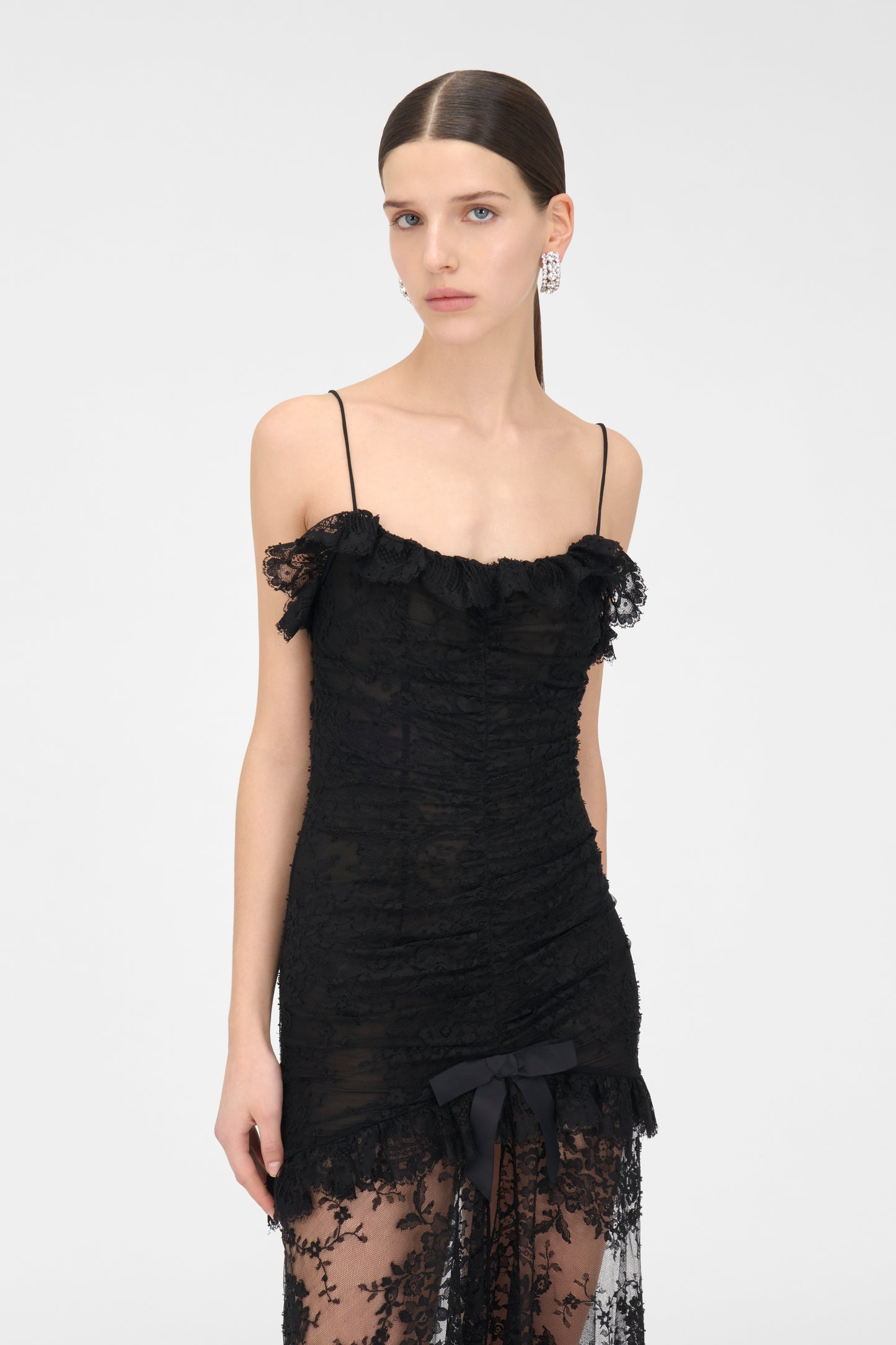 LACE DRESS WITH SPLIT