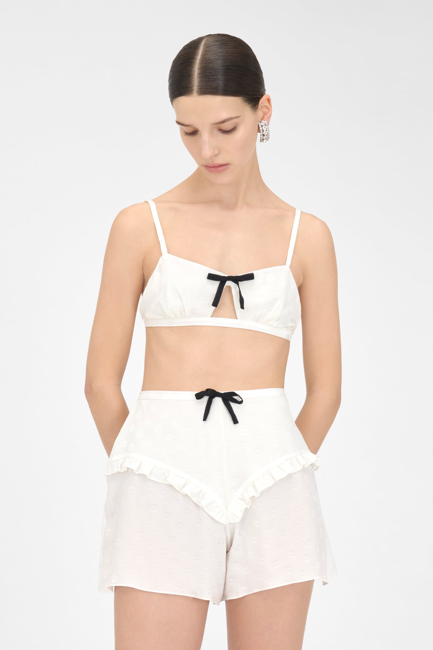 FLOWERS JACQUARD SHORTS