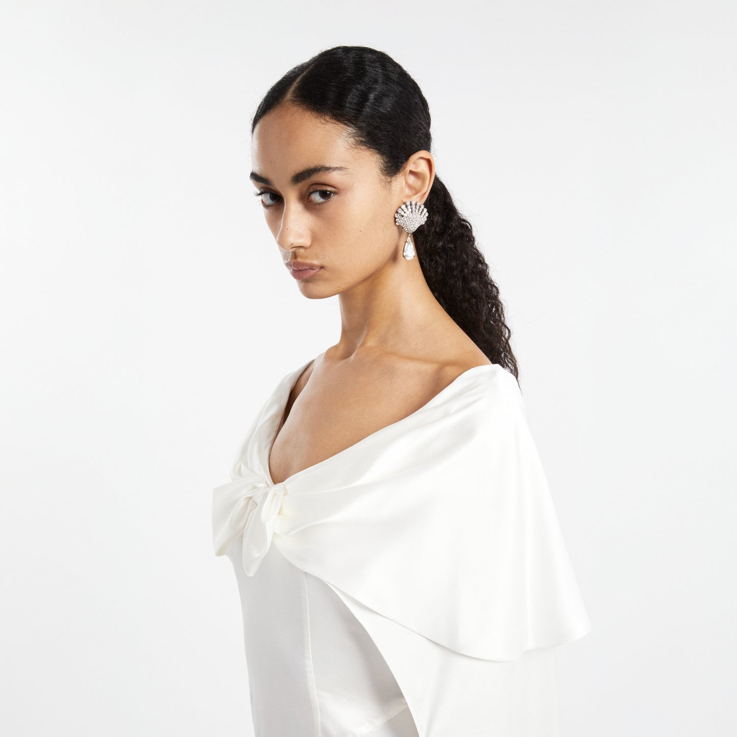 EVENING DRESS WITH CAPE