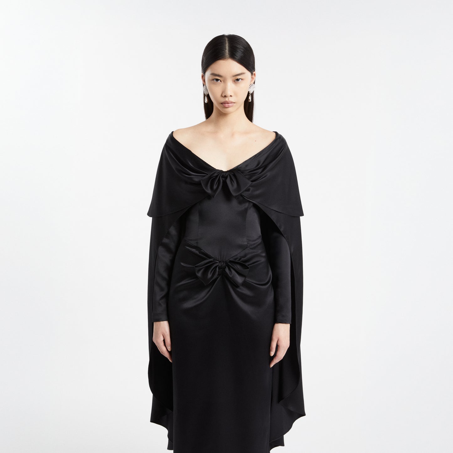 EVENING DRESS WITH CAPE