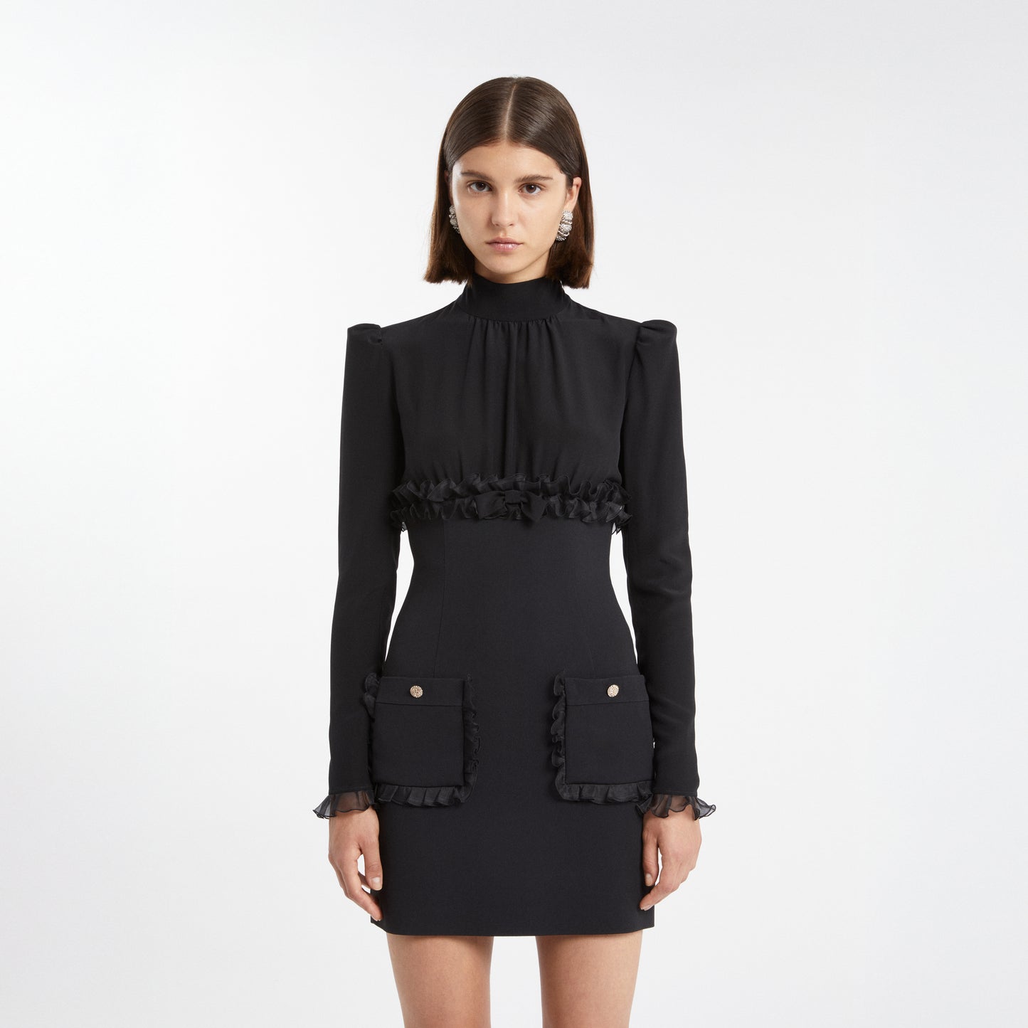 CADY MINI DRESS WITH RUFFLES