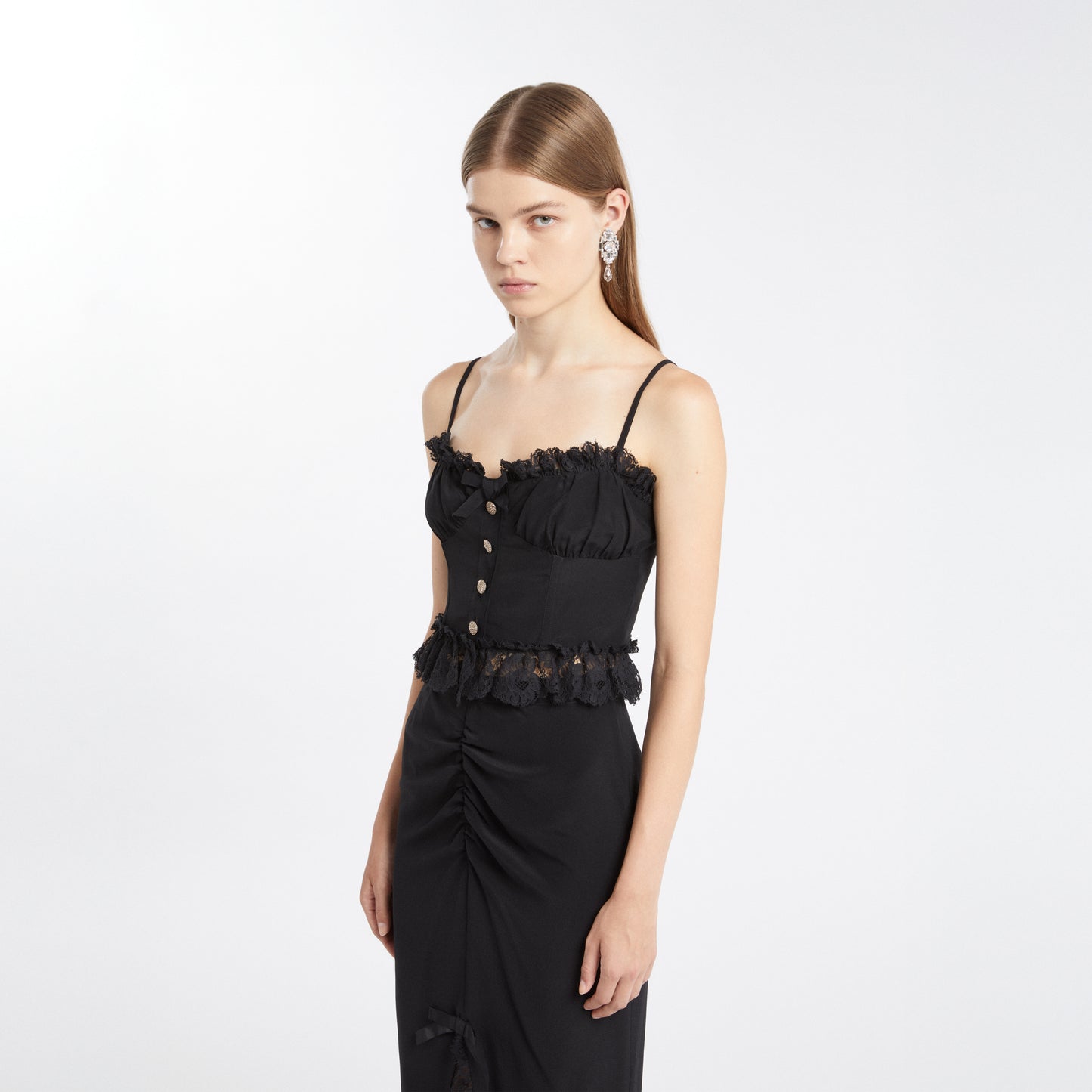 MIDI SKIRT WITH RUFFLES