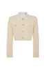 TWEED BOUCLE CROPPED JACKET WITH COLLAR