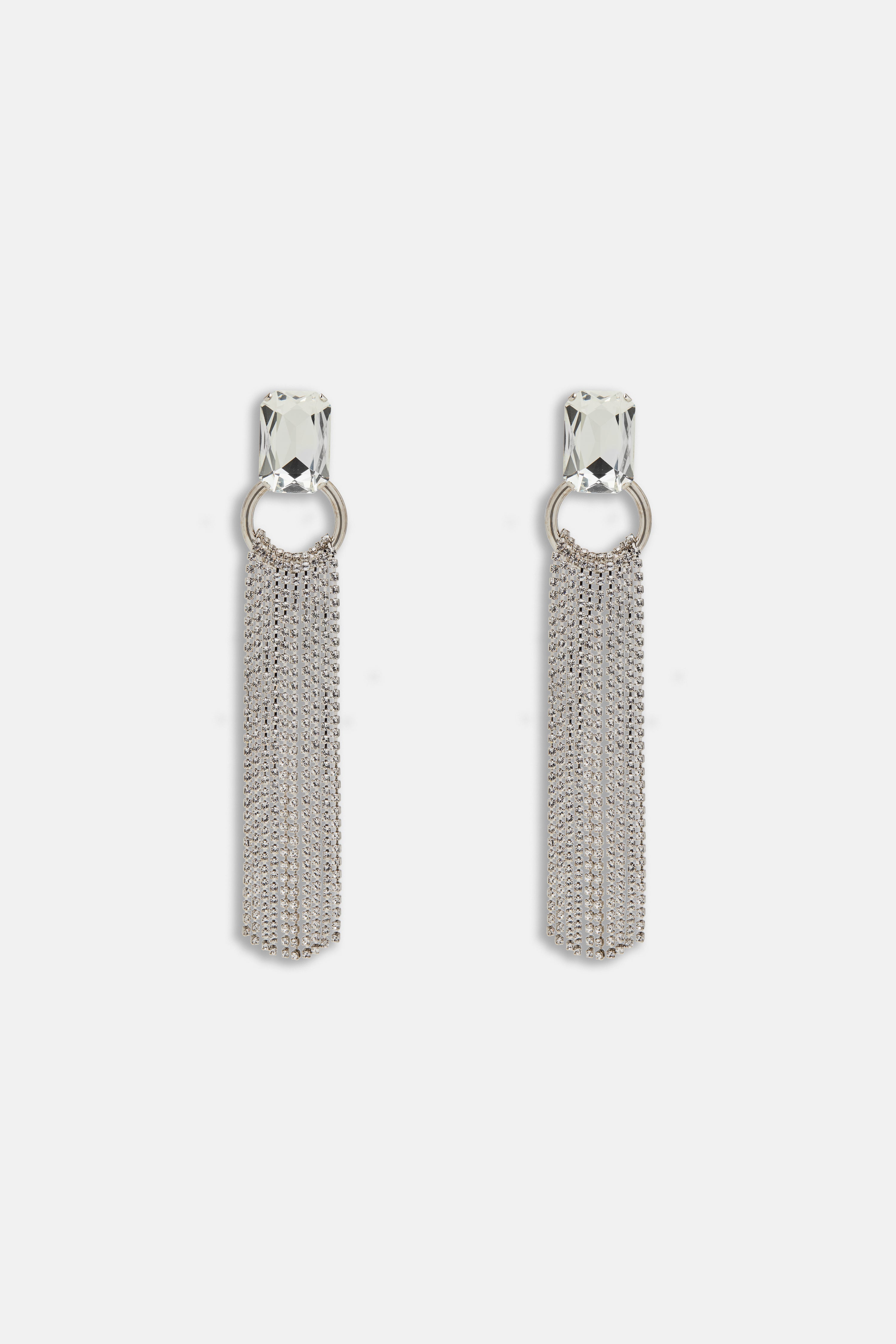 CRYSTAL EARRINGS WITH FRINGES
