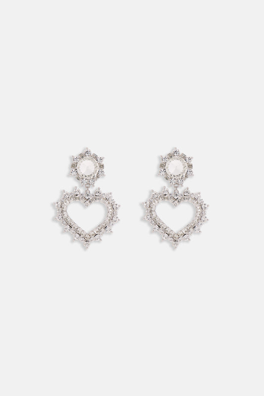 CRYSTAL HEART EARRINGS