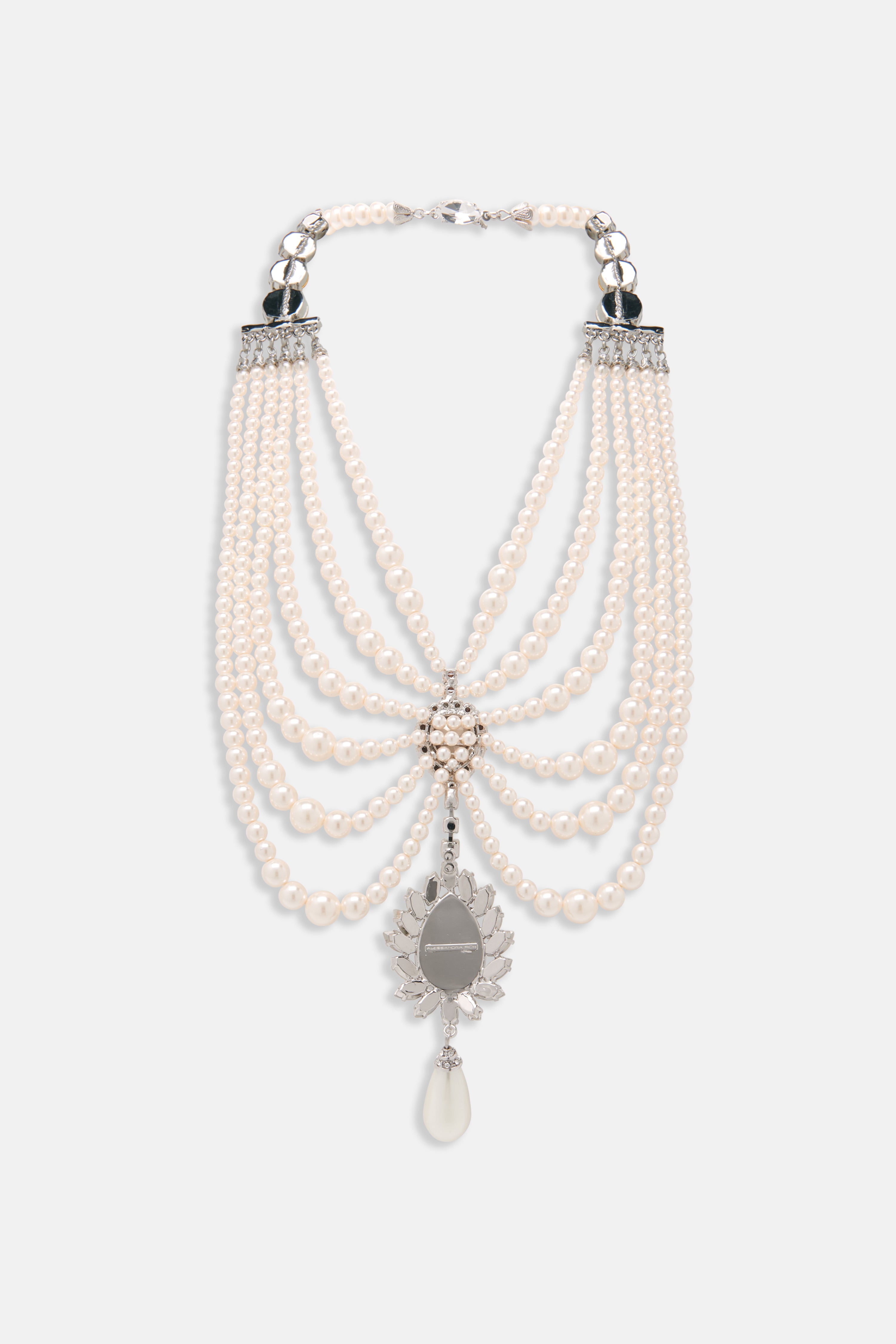 PEARL NECKLACE WITH CRYSTAL EMBELLISHMENT