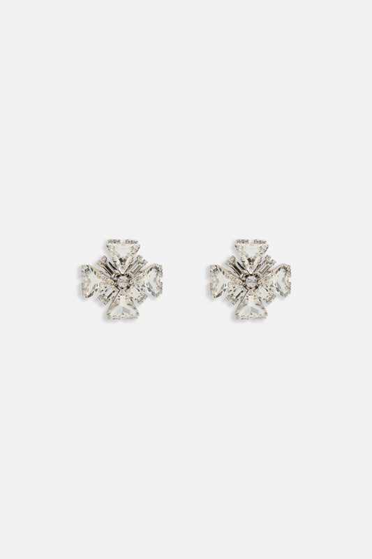 CRYSTAL CROSS EARRINGS