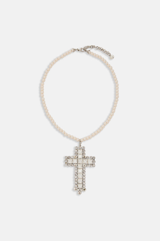 CRYSTAL CROSS NECKLACE