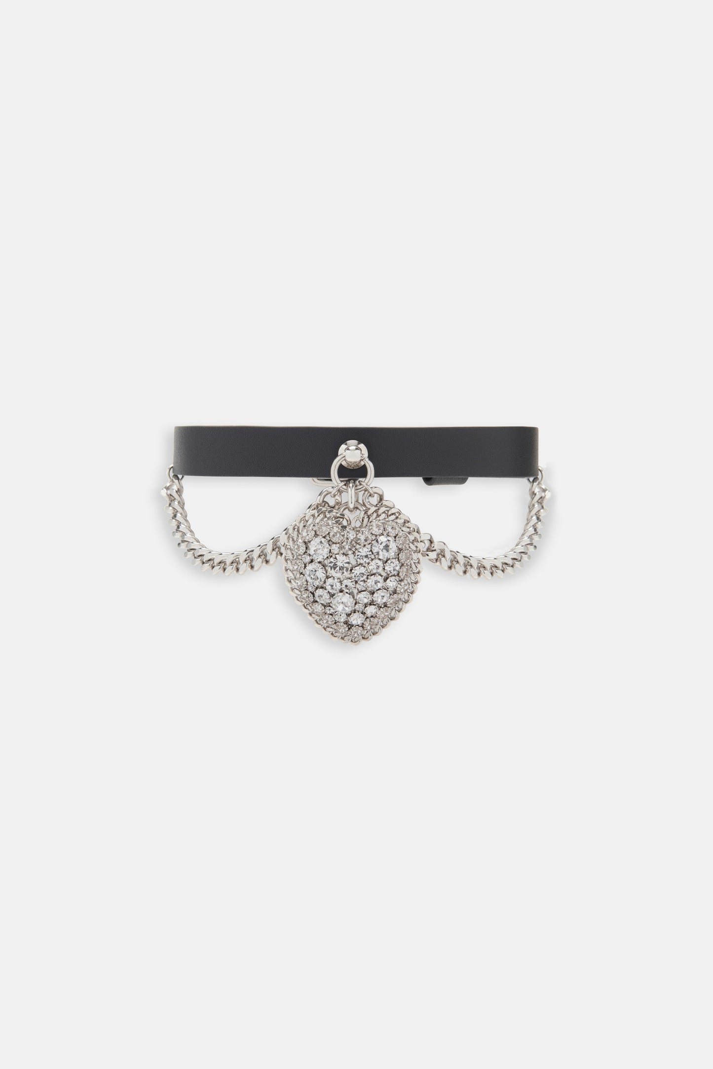 LEATHER CHOKER WITH HEART
