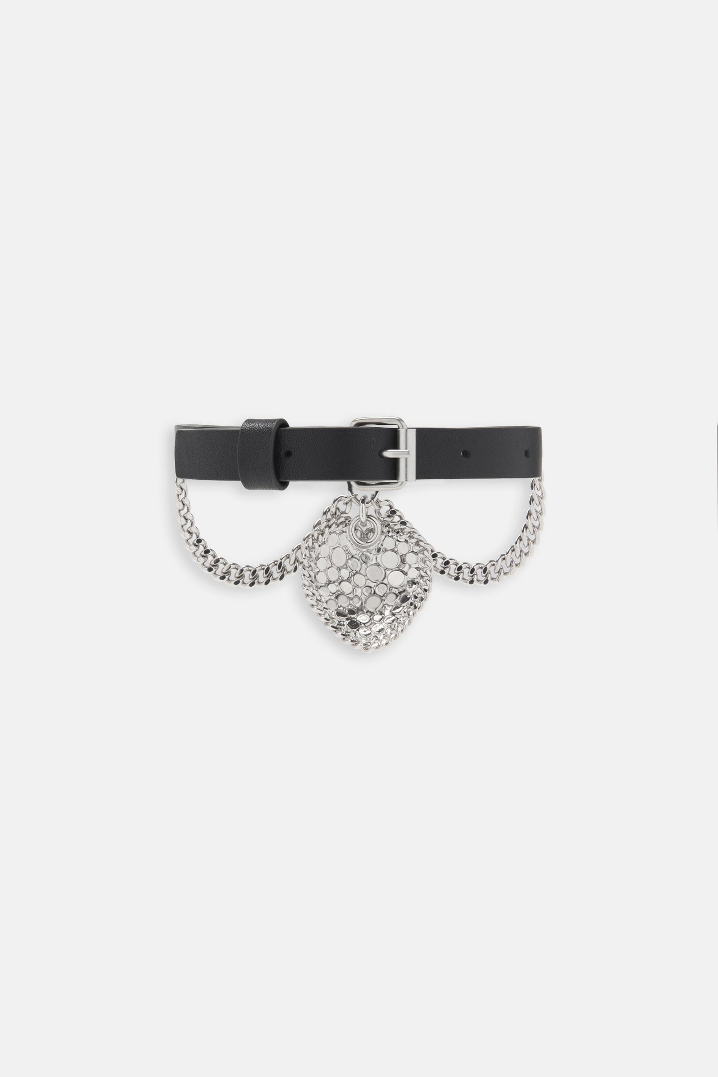 LEATHER CHOKER WITH HEART