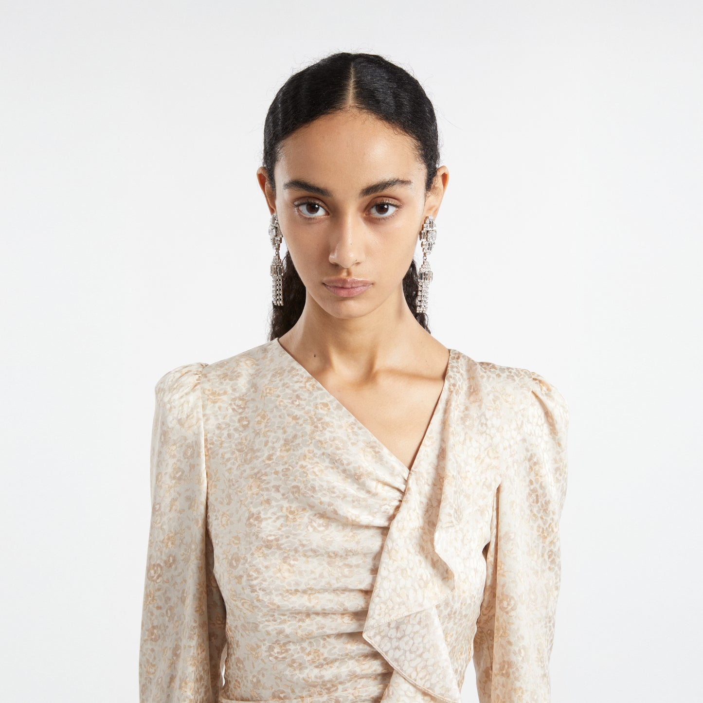 EARRINGS WITH PENDANT AND FRINGES