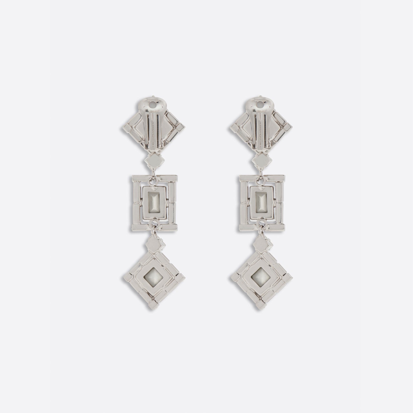SQUARE EARRINGS WITH PENDANT