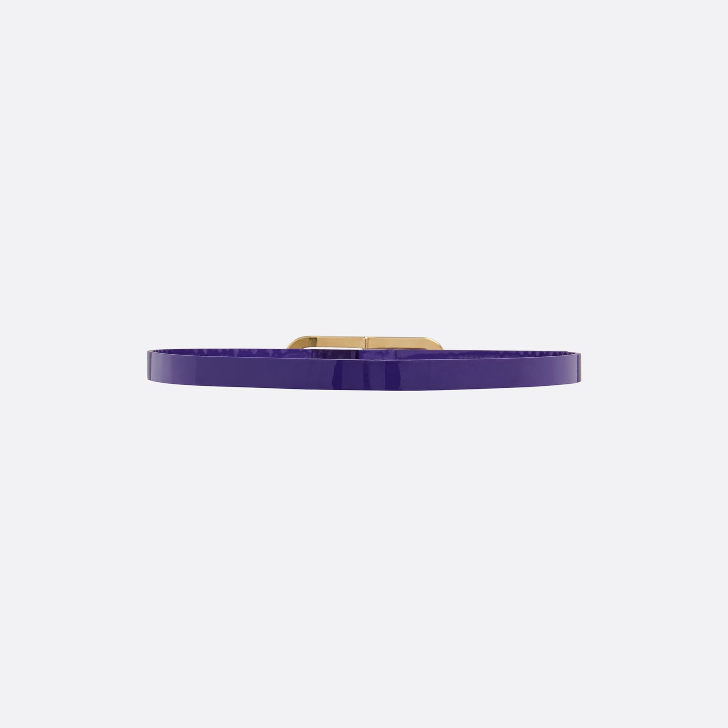 SLIM LEATHER BELT WITH CRYSTAL BUCKLE