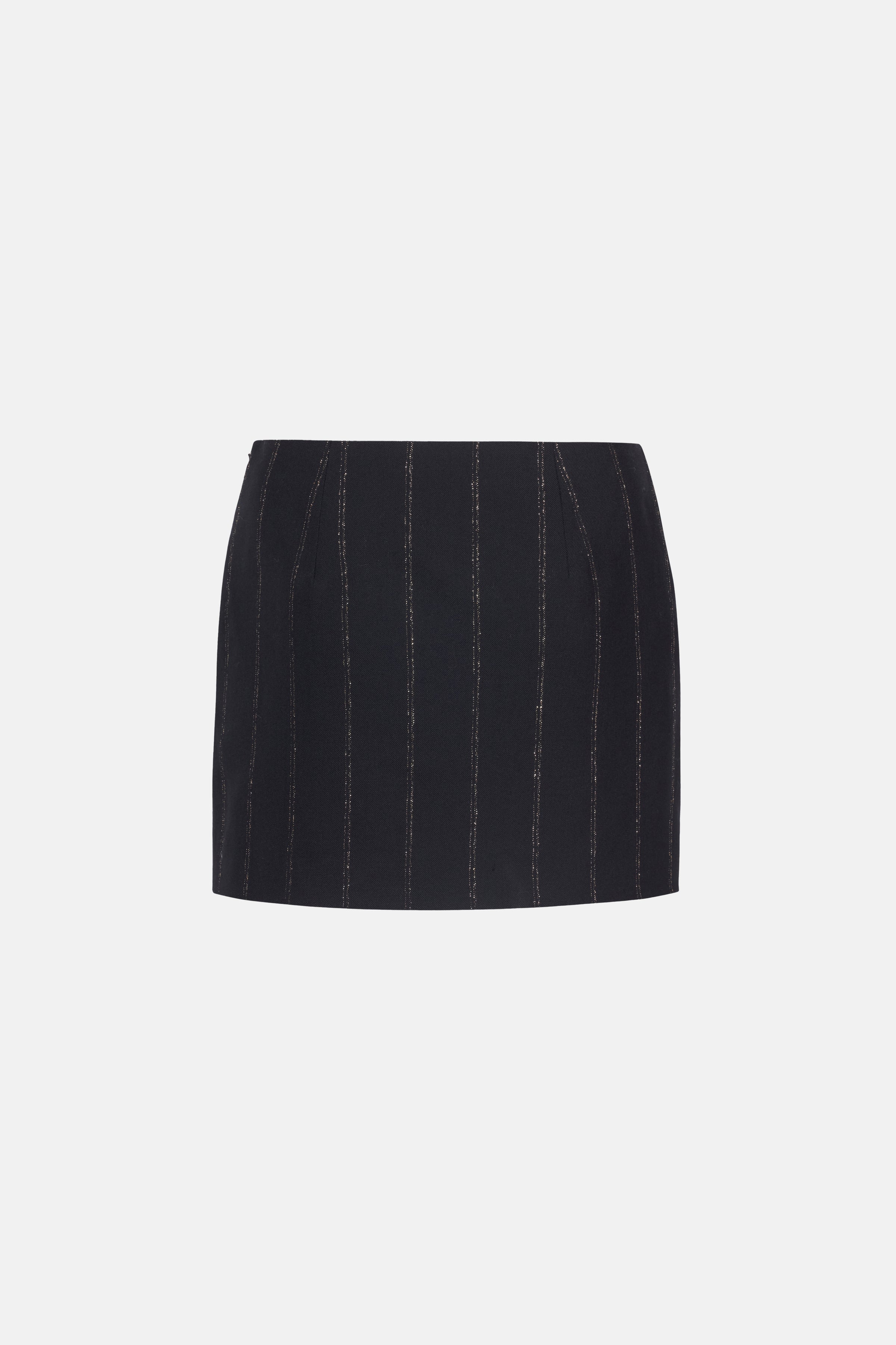 LIGHT WOOL LUREX PINSTRIPE LOW WAIST MINI SKIRT – Alessandra Rich