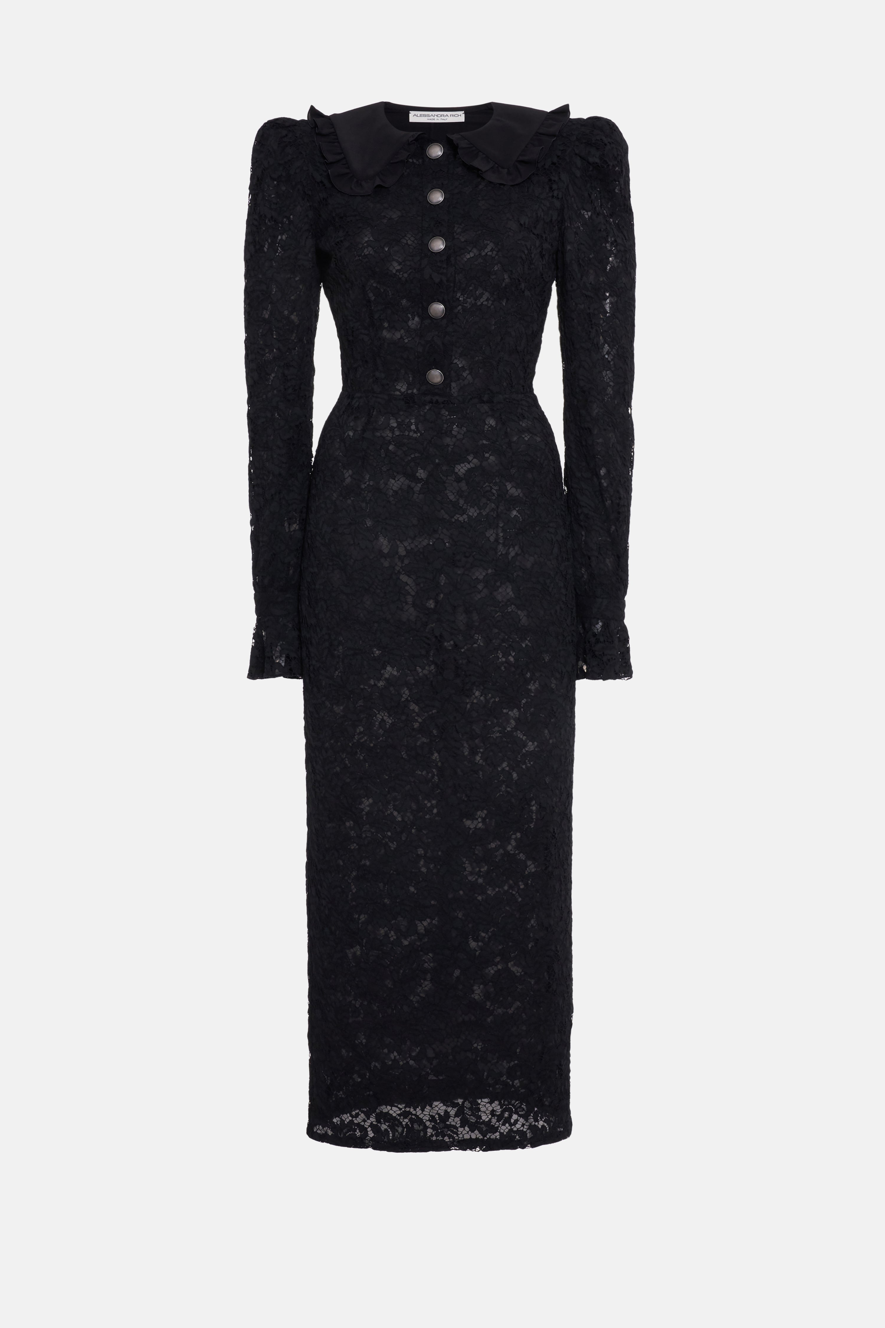 LACE DRESS WITH COLLAR AND BUTTONS