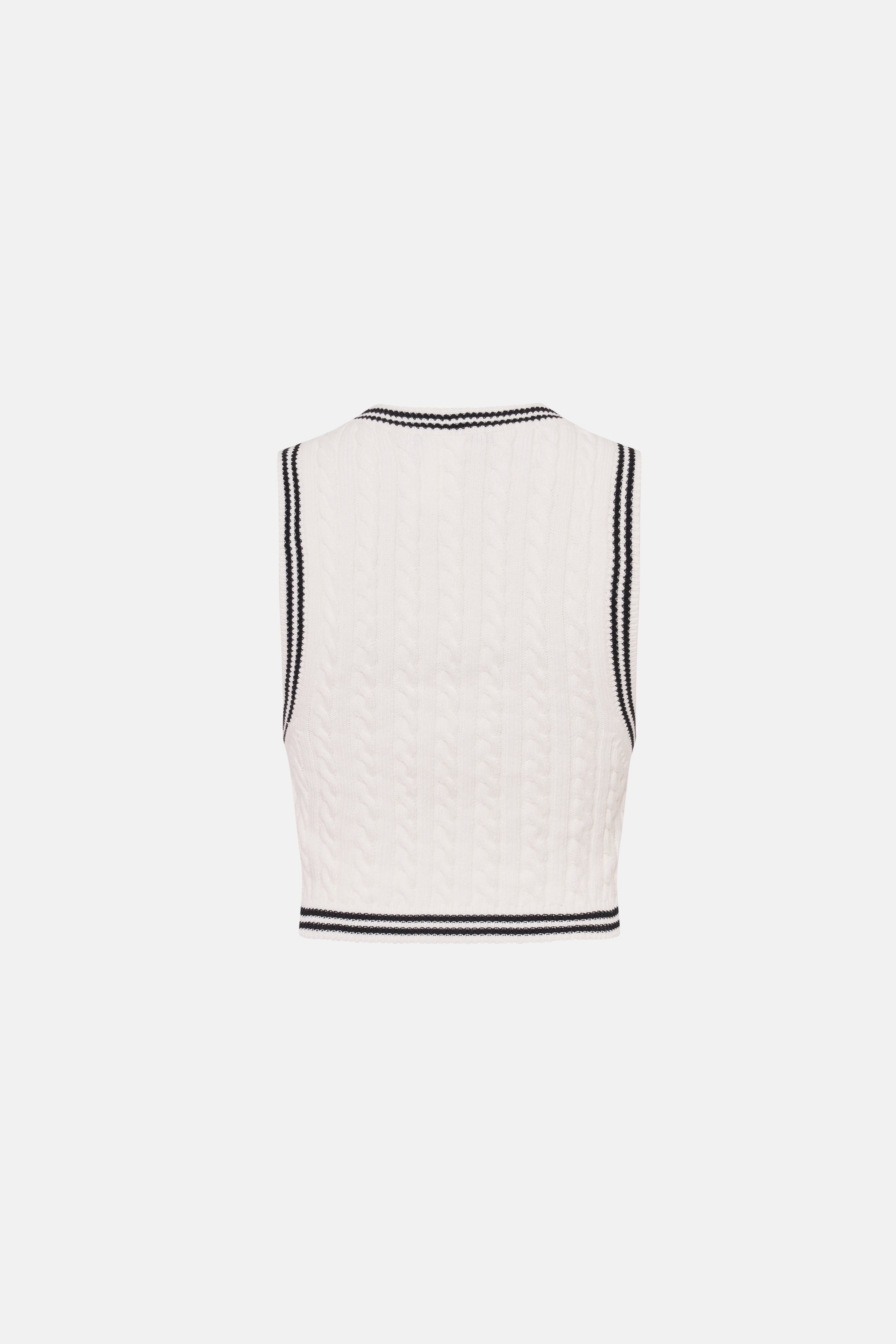 COTTON BLEND KNITTED SLEEVELESS TOP