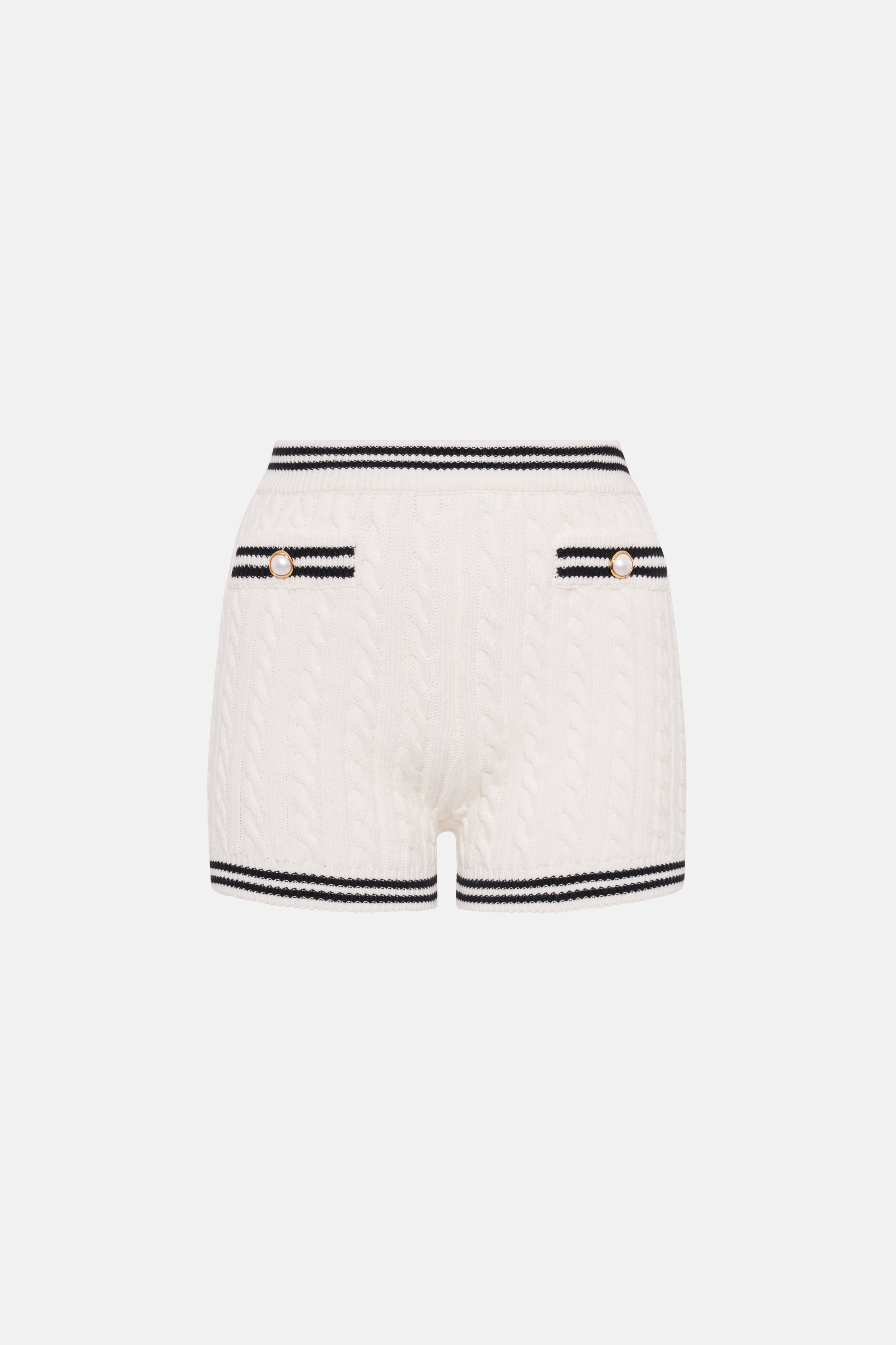 COTTON BLEND KNITTED SHORTS