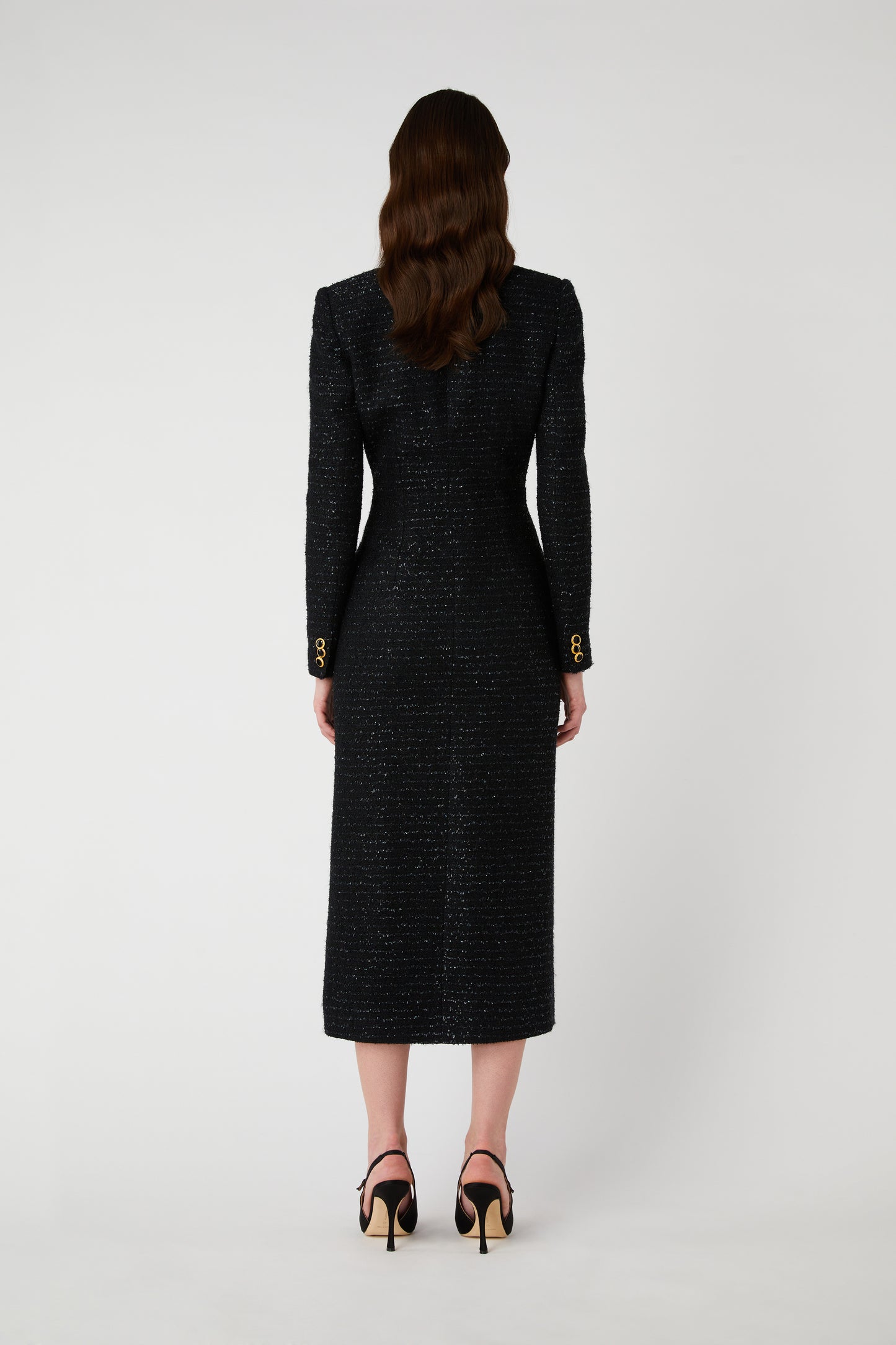 SEQUIN TWEED DRESS