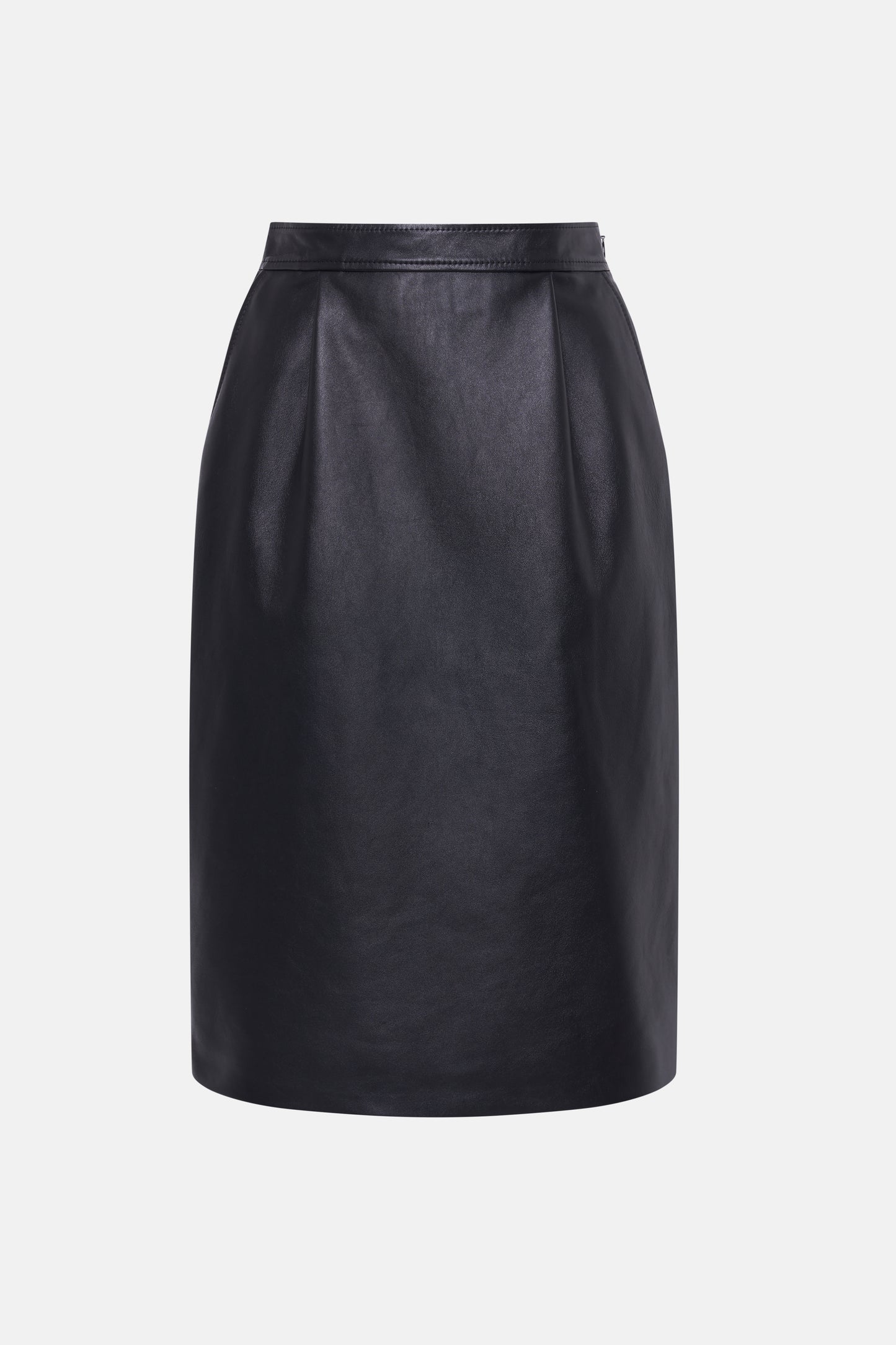 LEATHER MIDI SKIRT