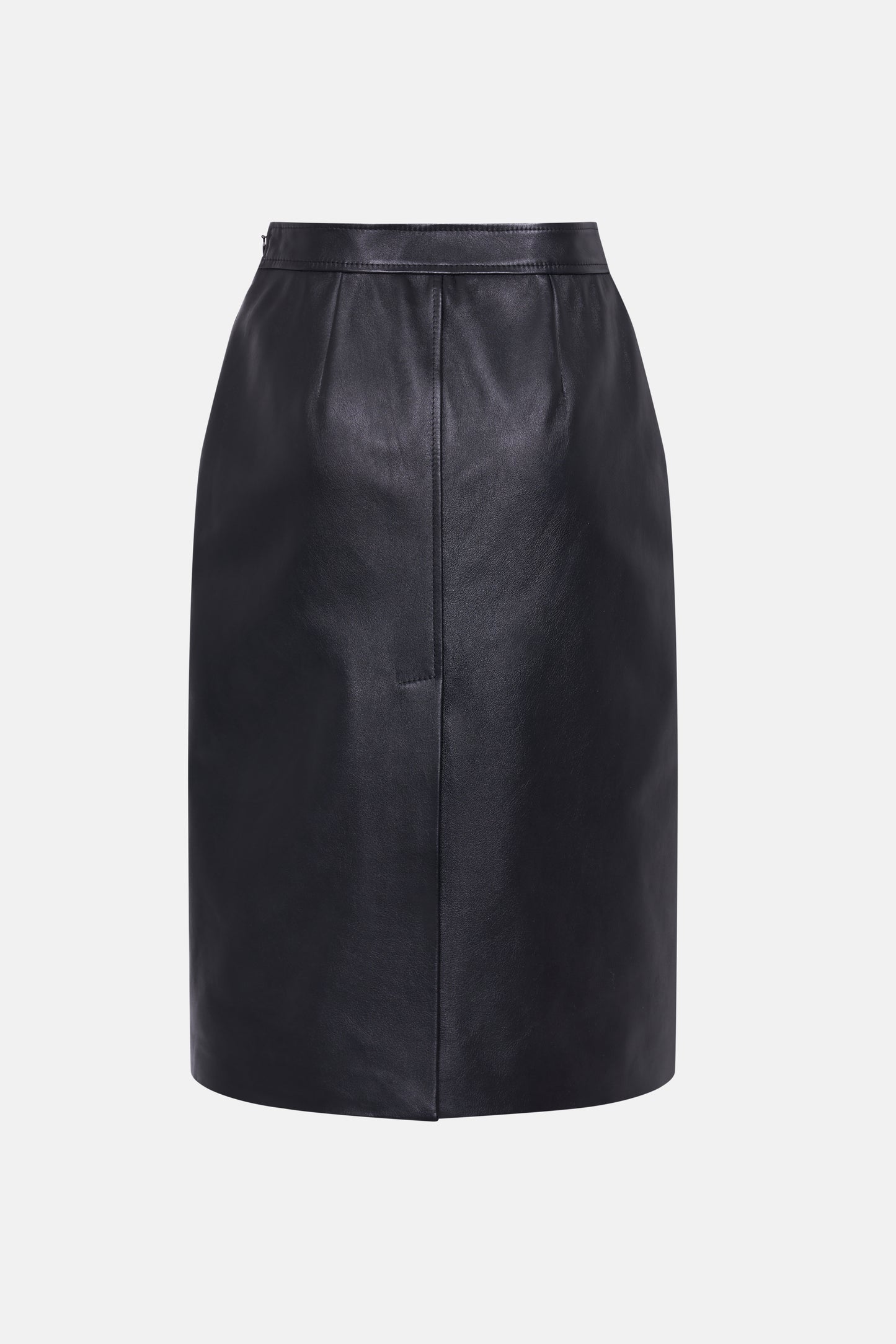 LEATHER MIDI SKIRT