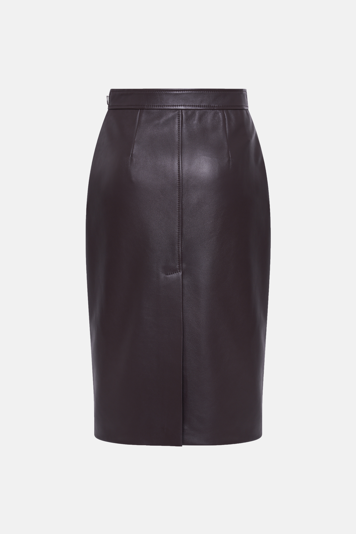 LEATHER MIDI SKIRT