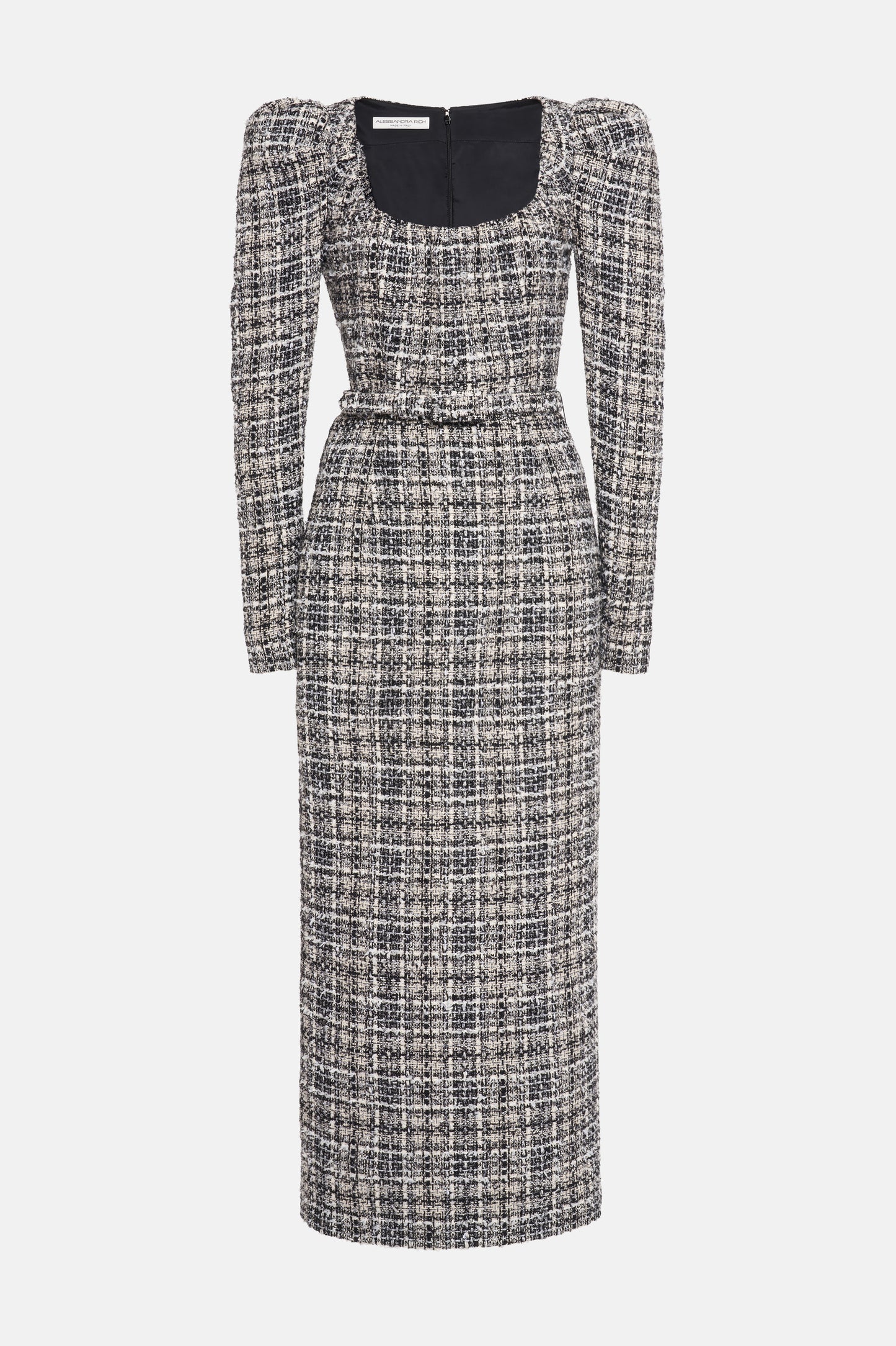 TWEED DRESS WITH BELT