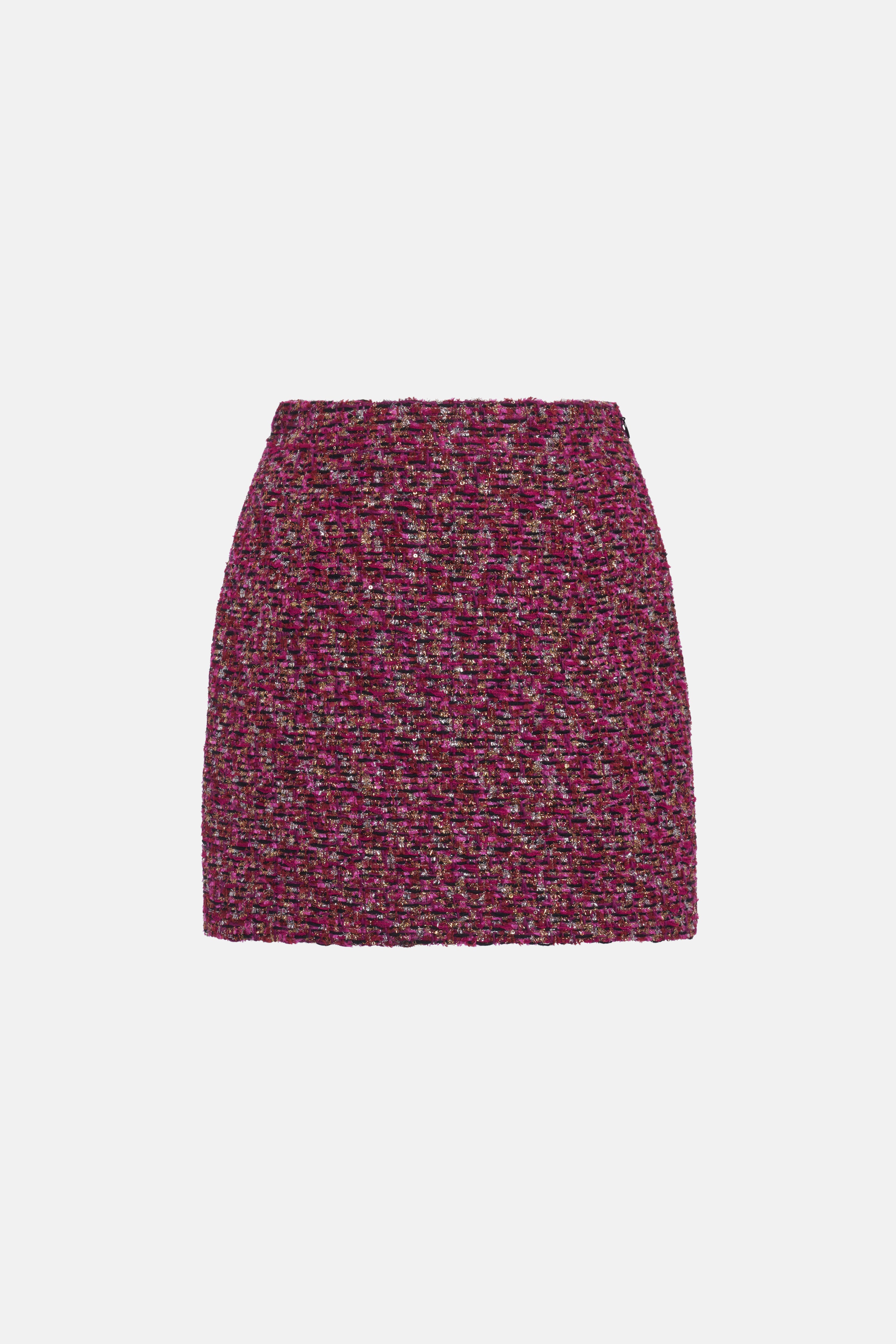 SEQUIN TWEED MINI SKIRT