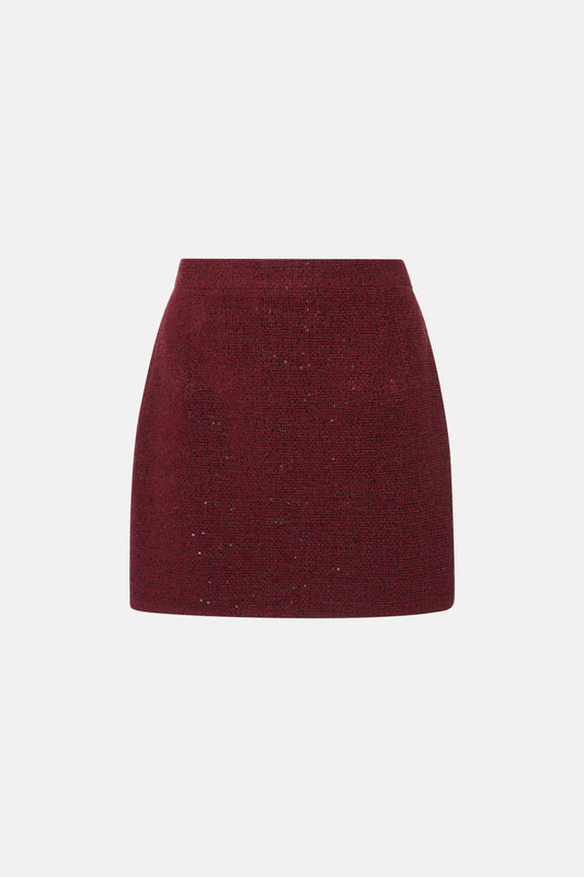 MINI SEQUIN TWEED SKIRT