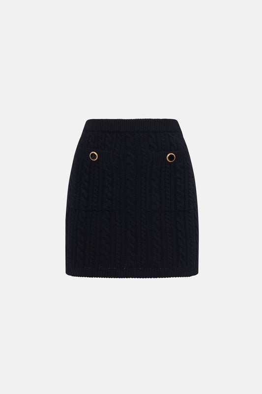 WOOL MINI SKIRT