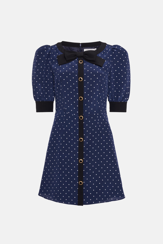 POLKA DOT PRINT MINI DRESS