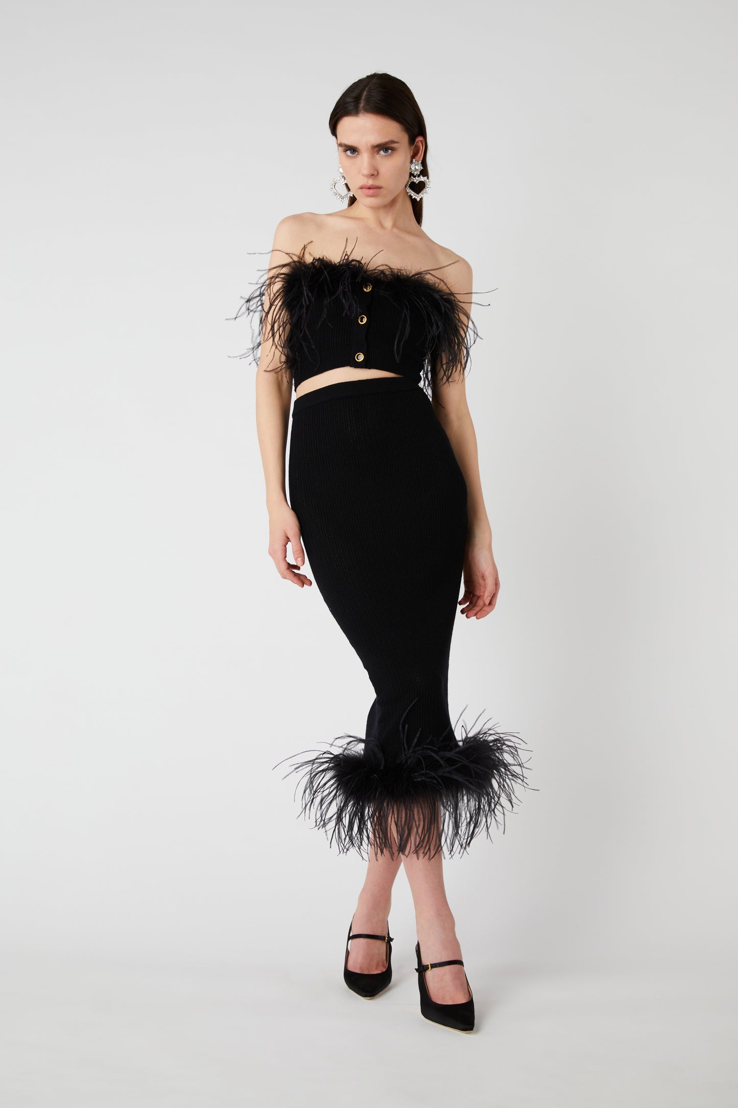 SKIRT WITH FEATHERS