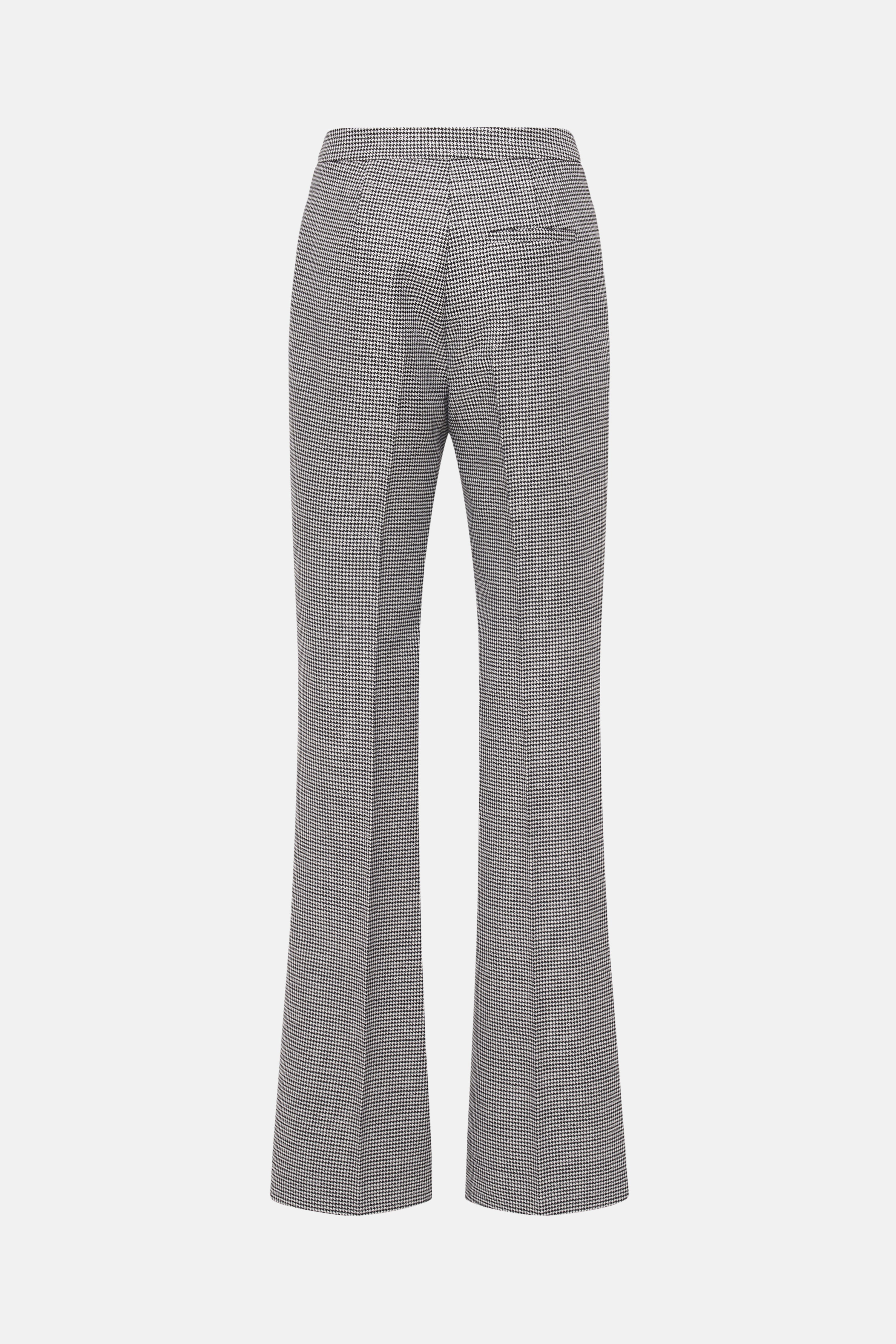 LUREX WOOL PIED DE POULE HIGH WAISTED TROUSERS