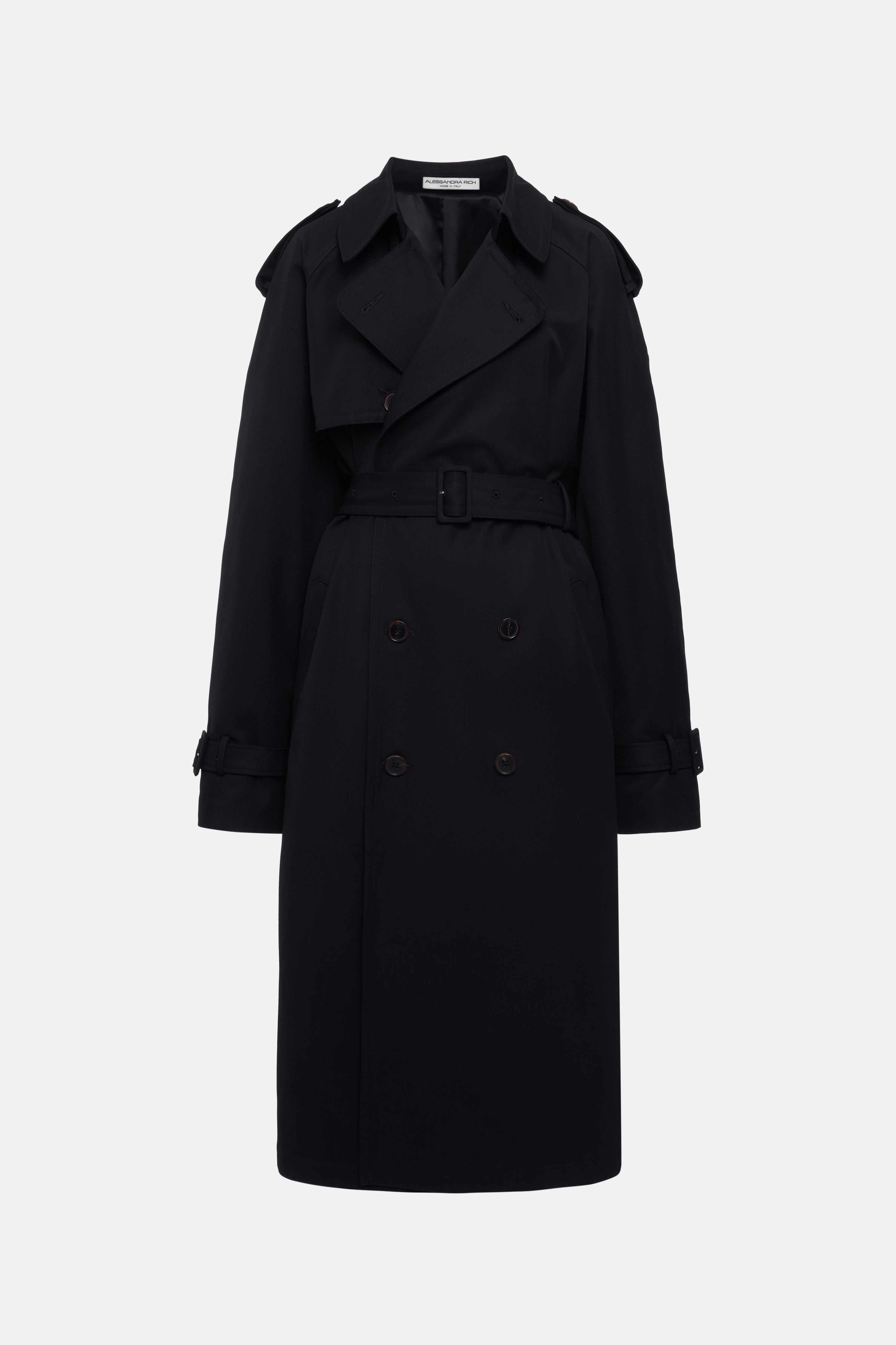 OVERSIZED WOOL BLEND TRENCH COAT