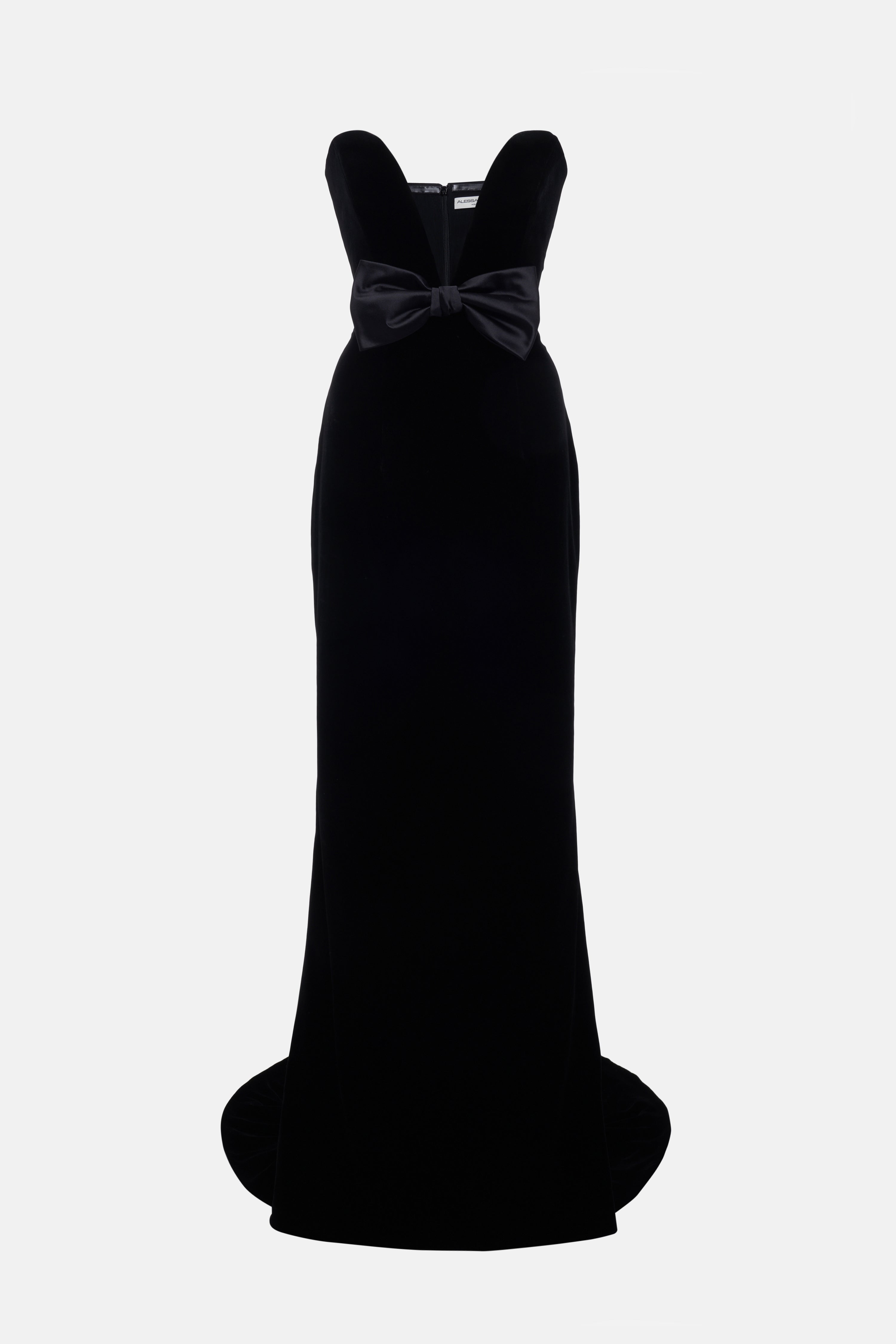 VELVET GOWN WITH DUCHESSE BOW