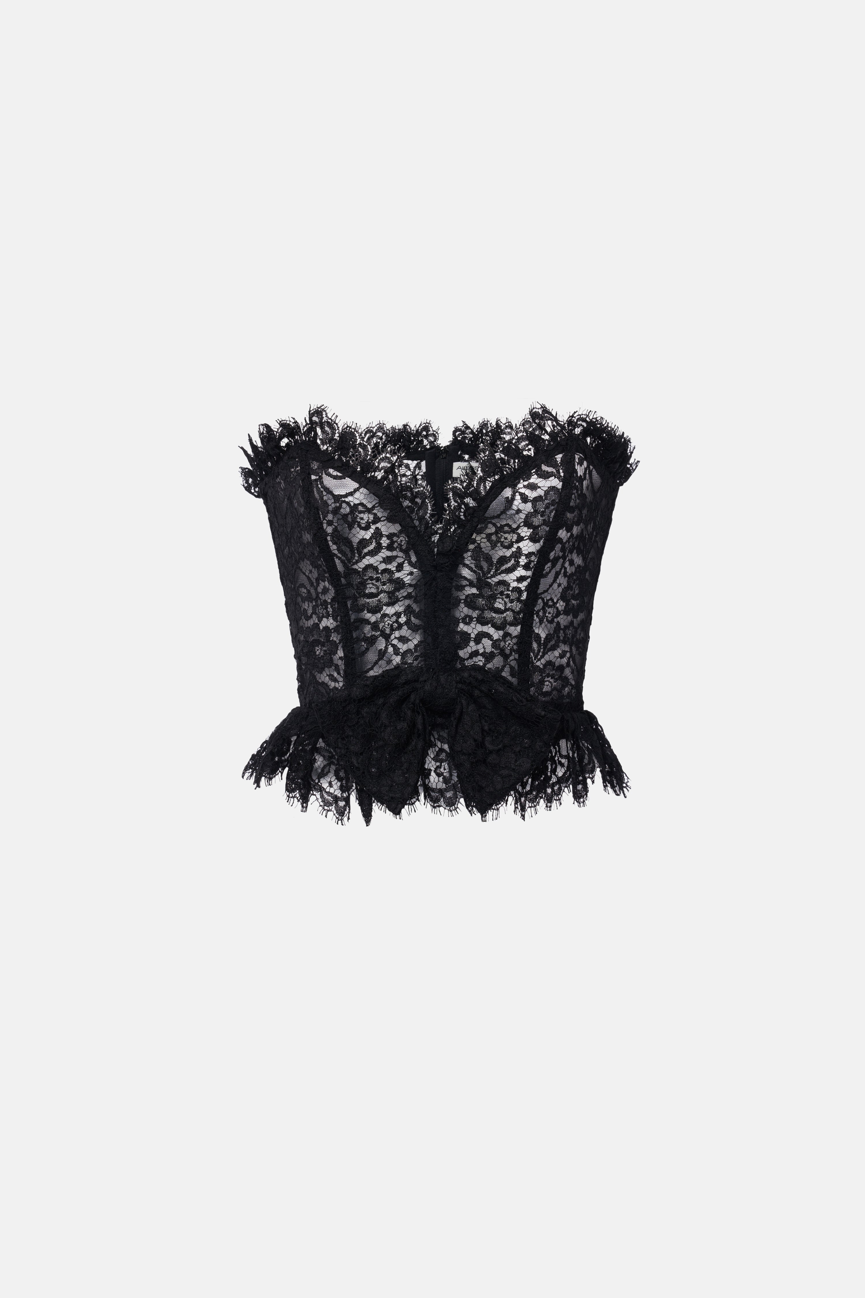 LACE BUSTIER WITH BOW