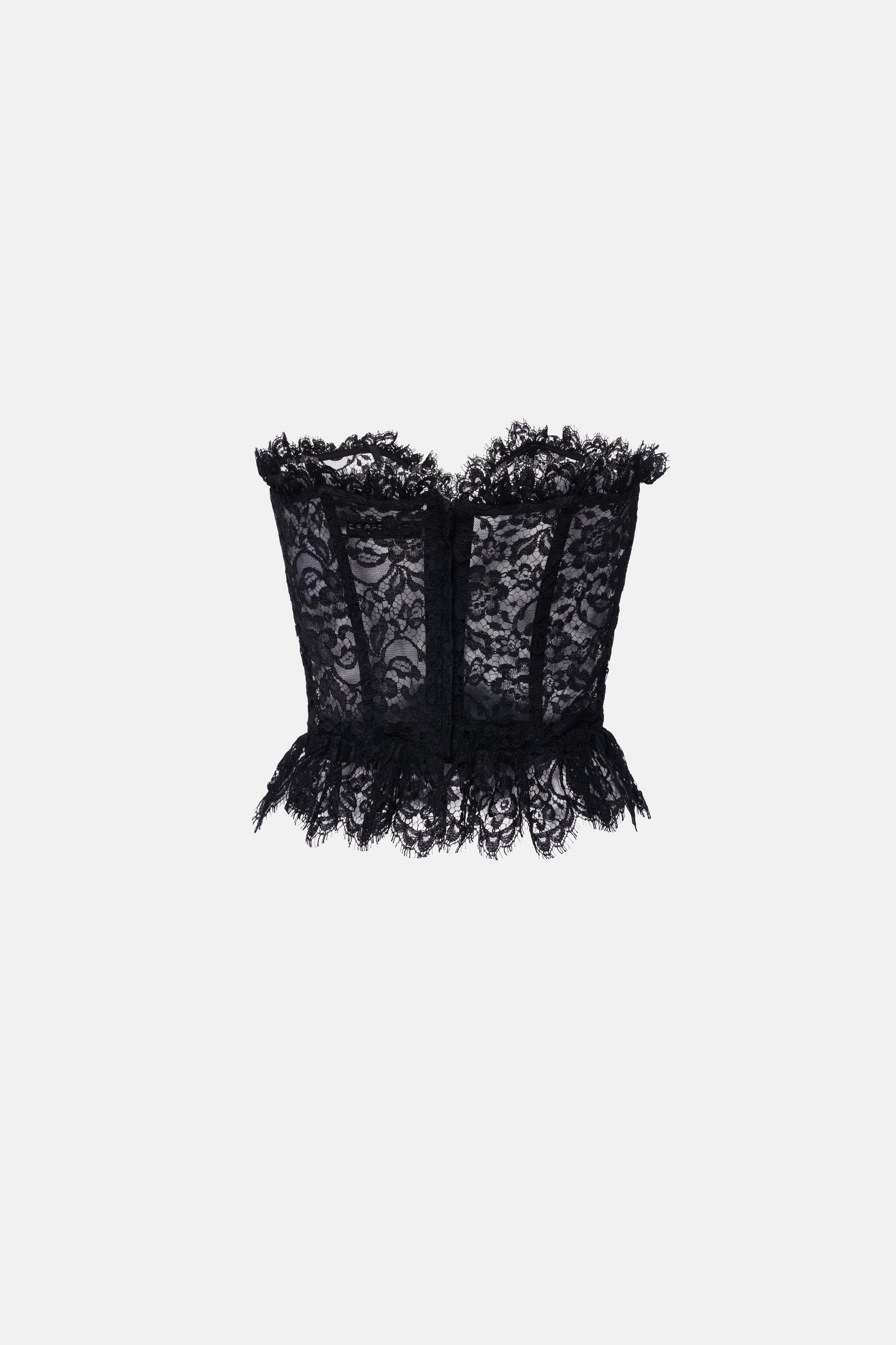 LACE BUSTIER WITH BOW