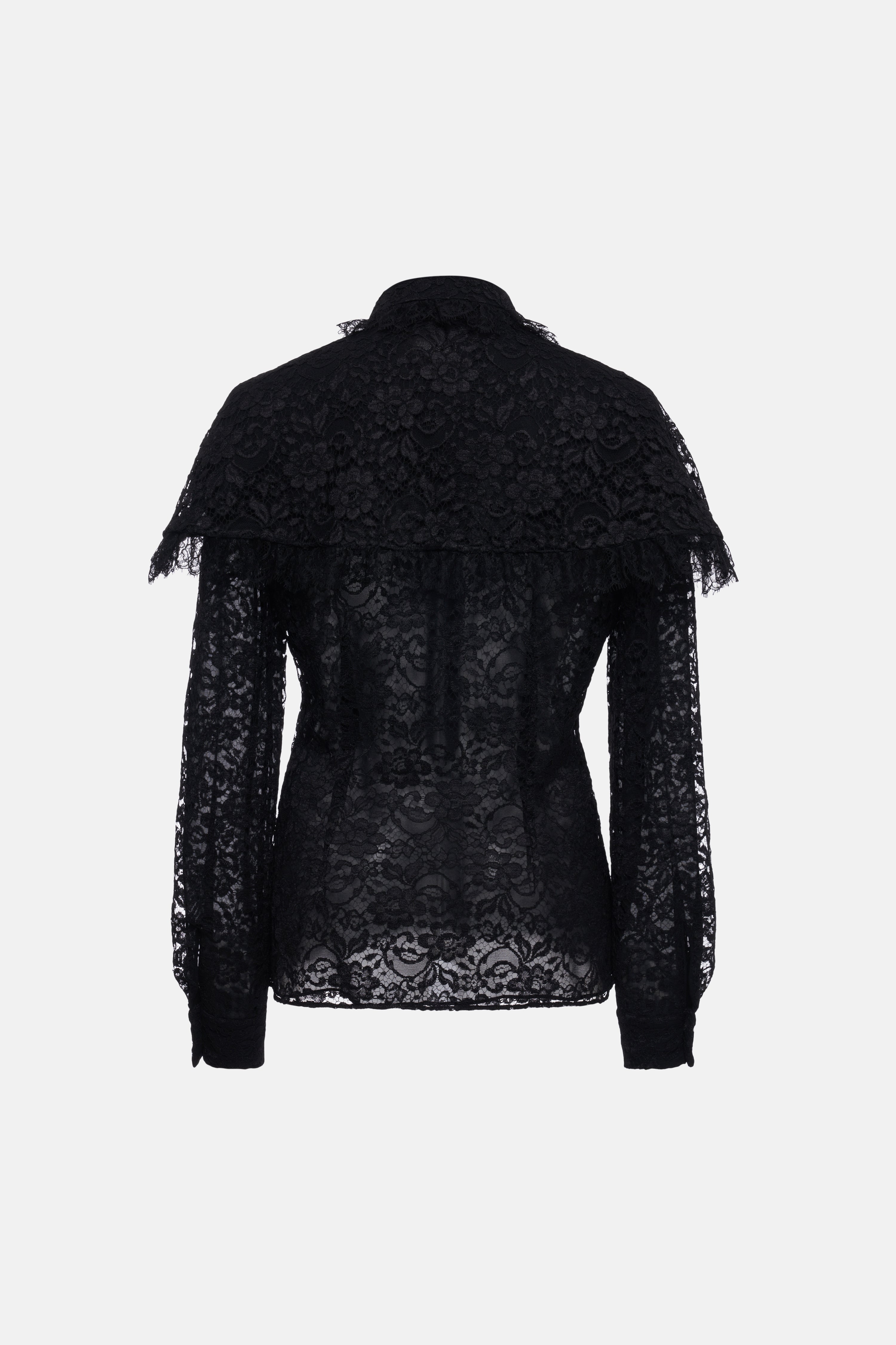 LACE BLOUSE WITH CAPE