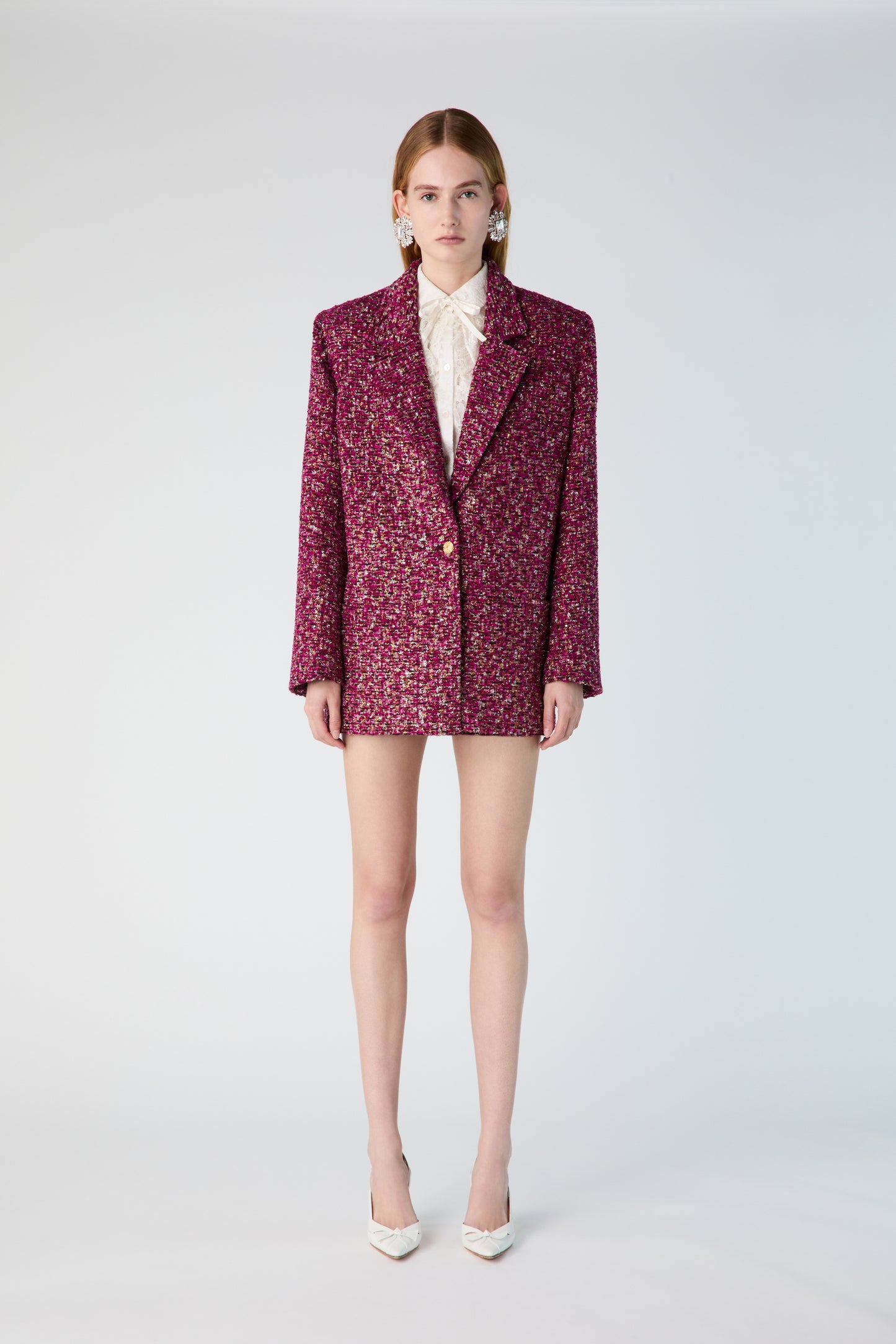 SEQUIN TWEED JACKET