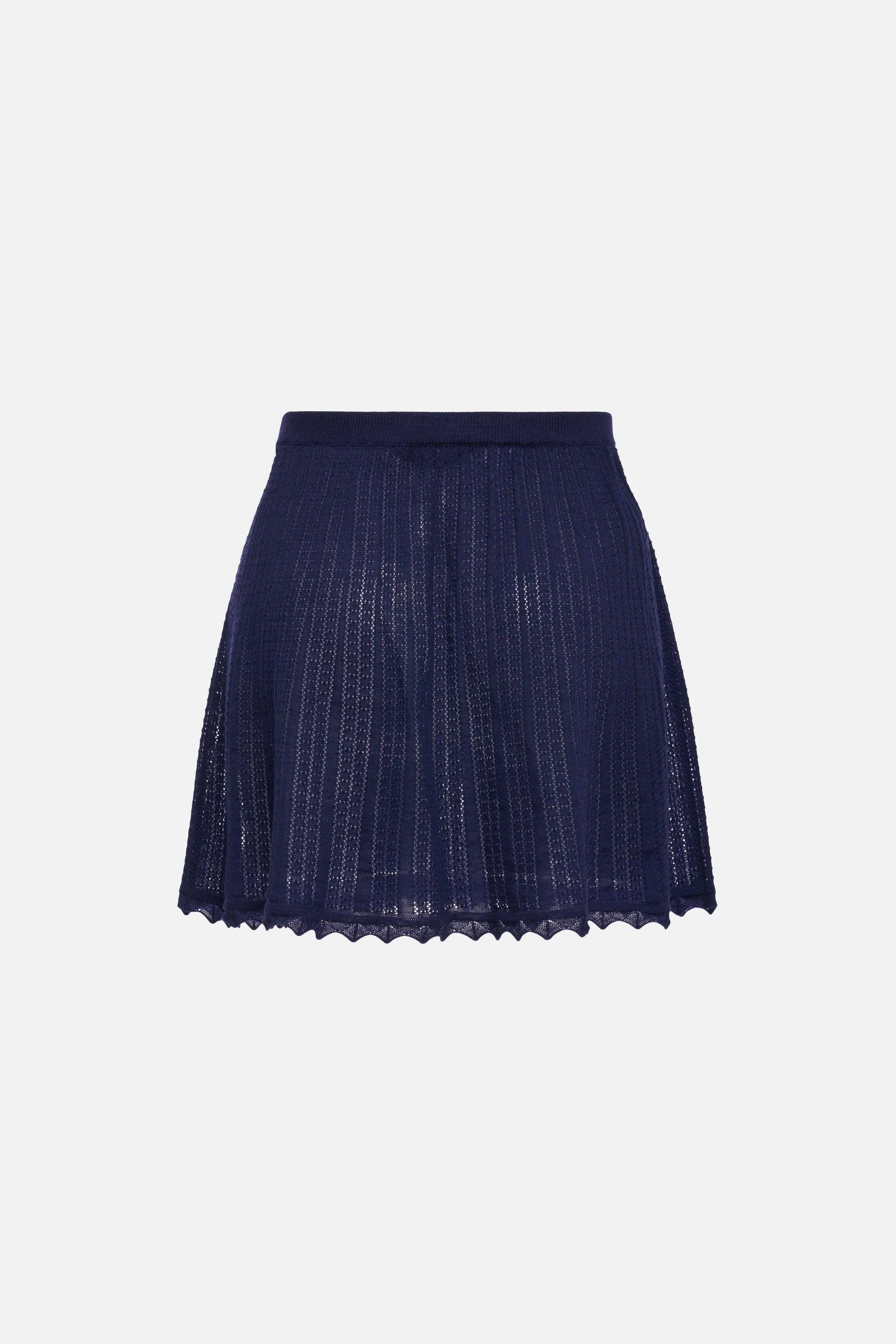 WOOL LACE KNIT MINI SKIRT