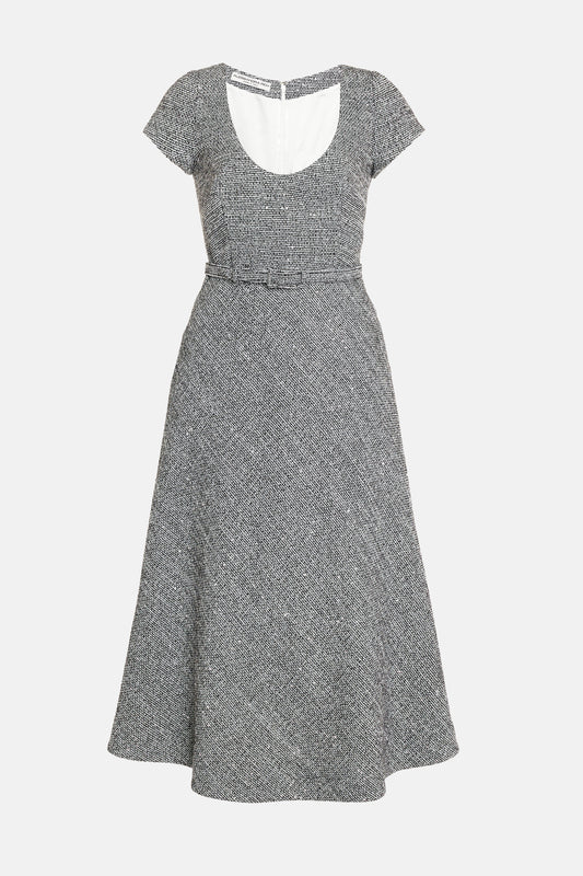 SEQUIN TWEED DRESS