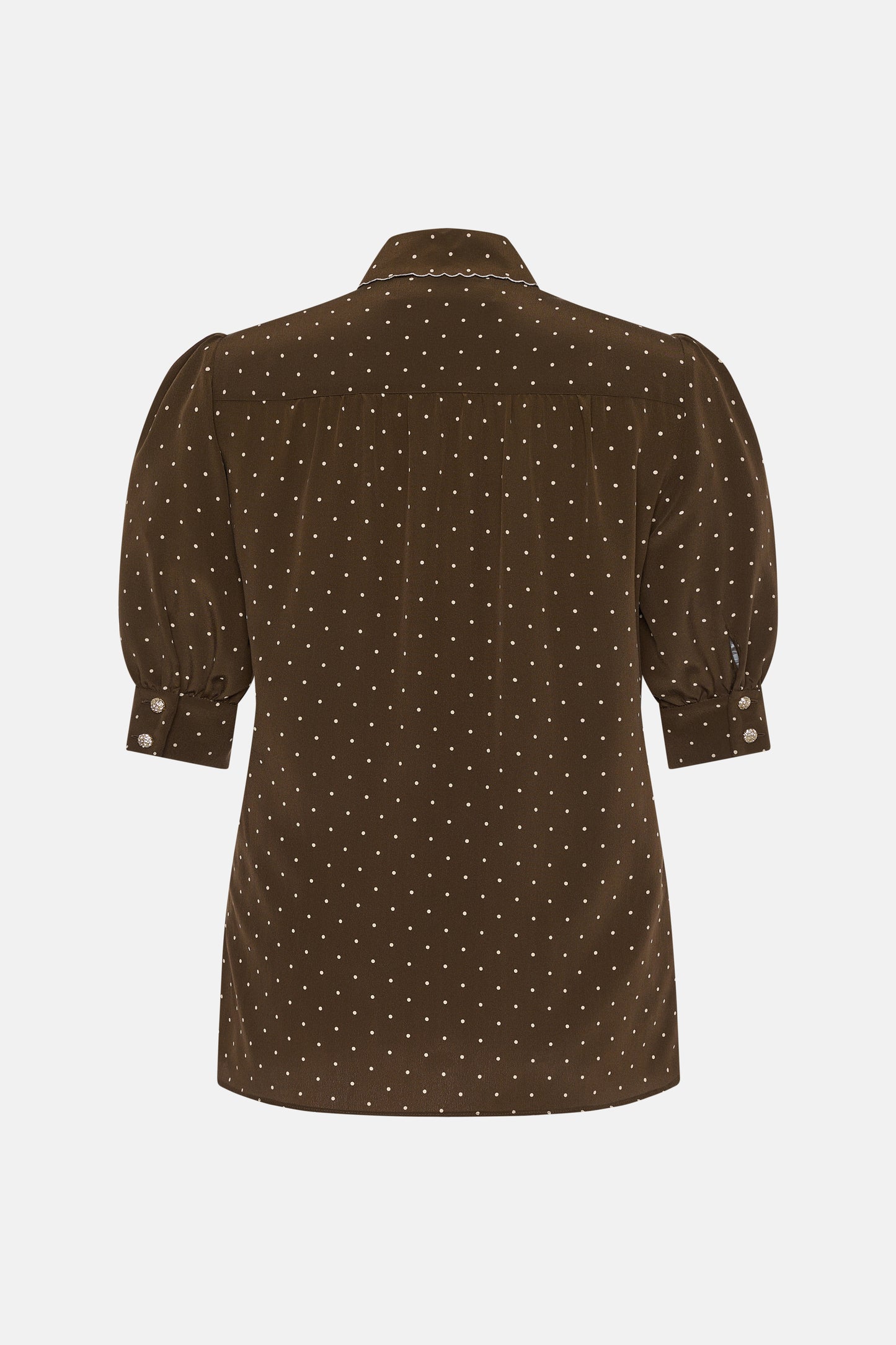 POLKA DOT BLOUSE WITH COLLAR