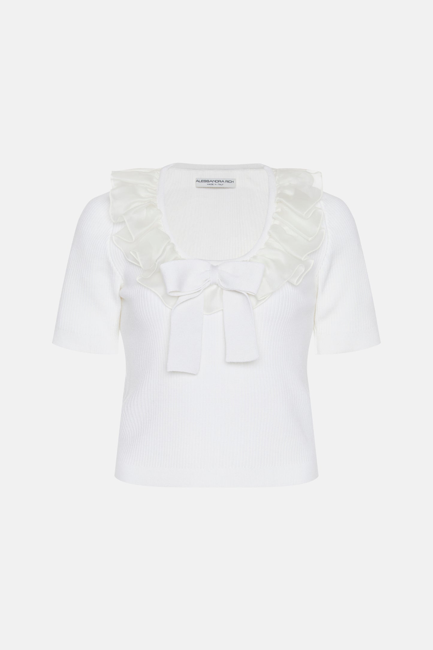 MERINO TOP WITH ORGANZA