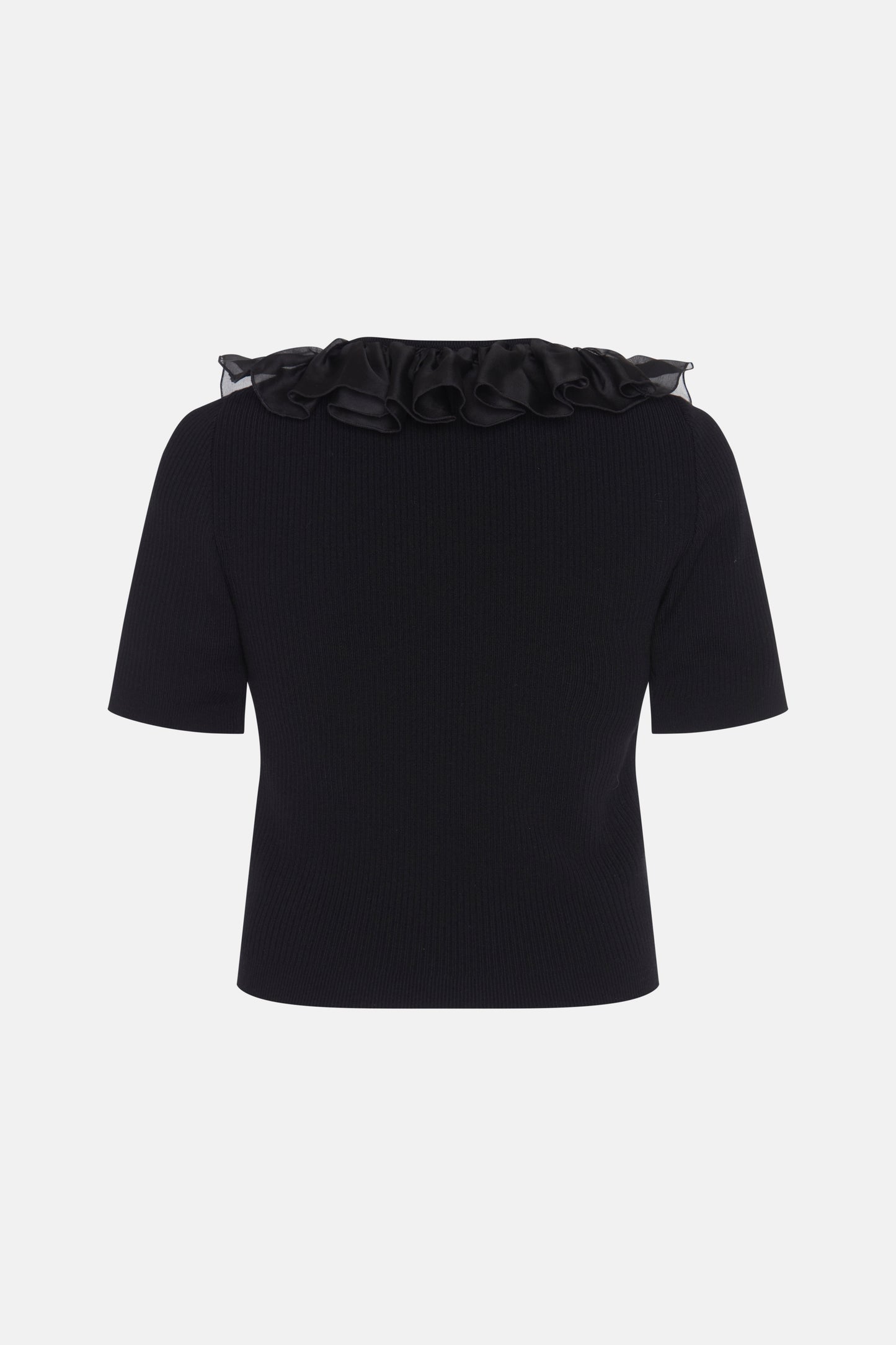 MERINO TOP WITH ORGANZA