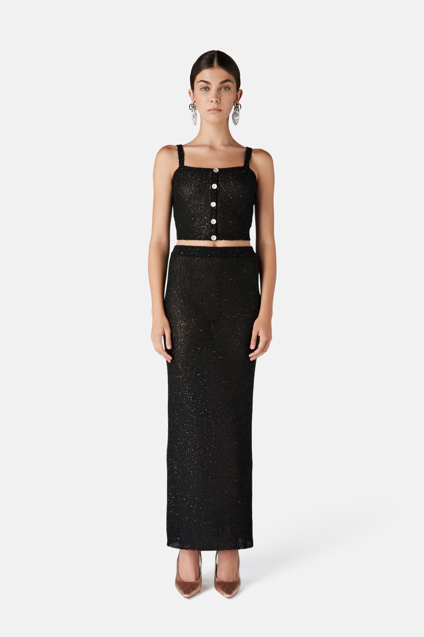 SEQUIN LONG SKIRT