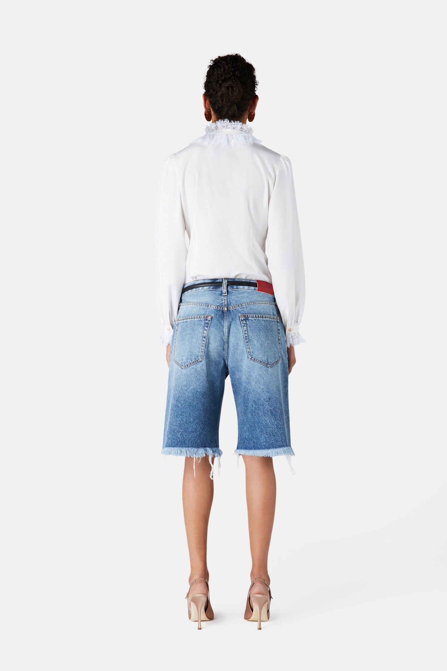 LOW WAIST DENIM BERMUDA