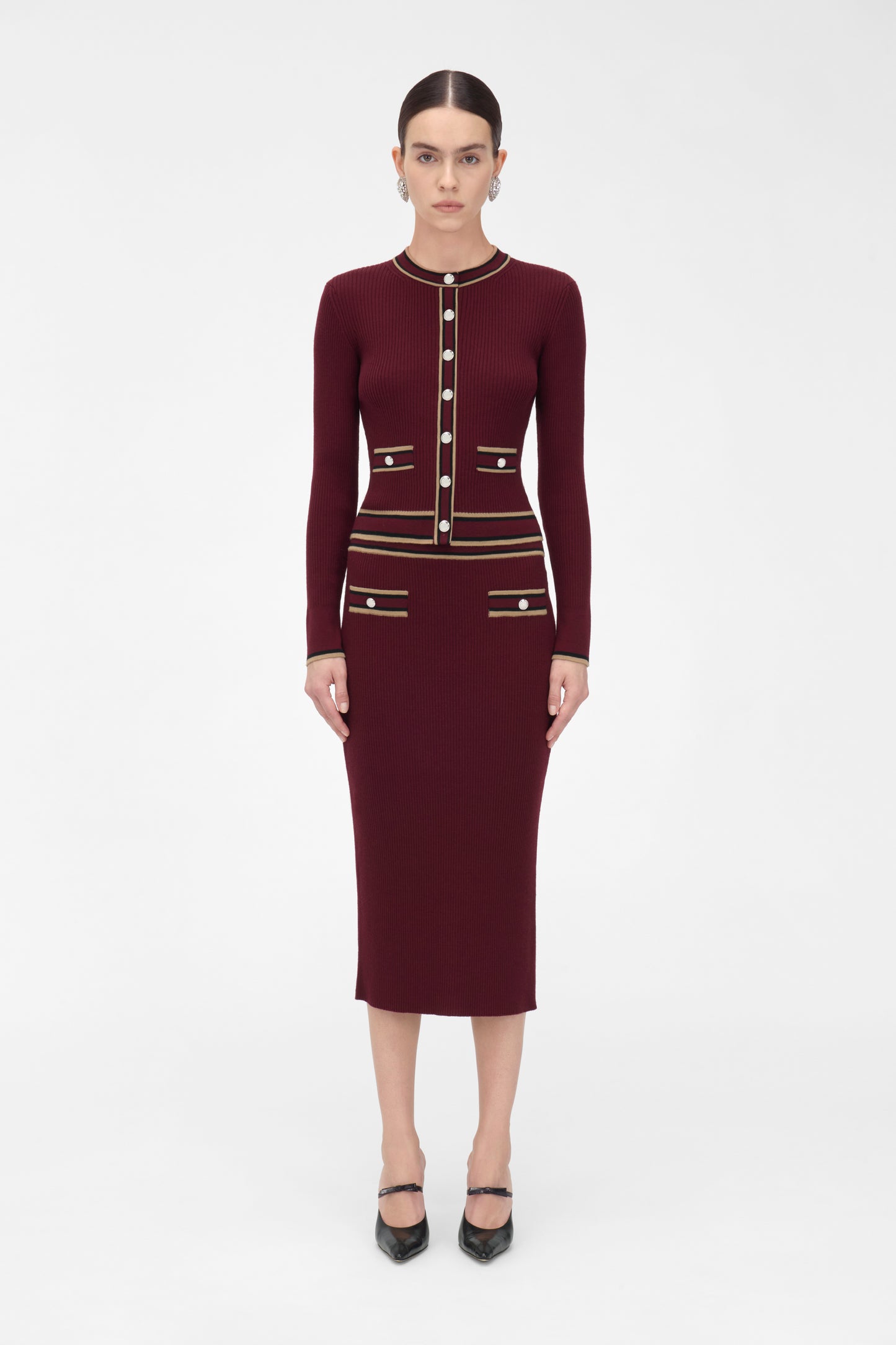 MERINO WOOL MIDI SKIRT